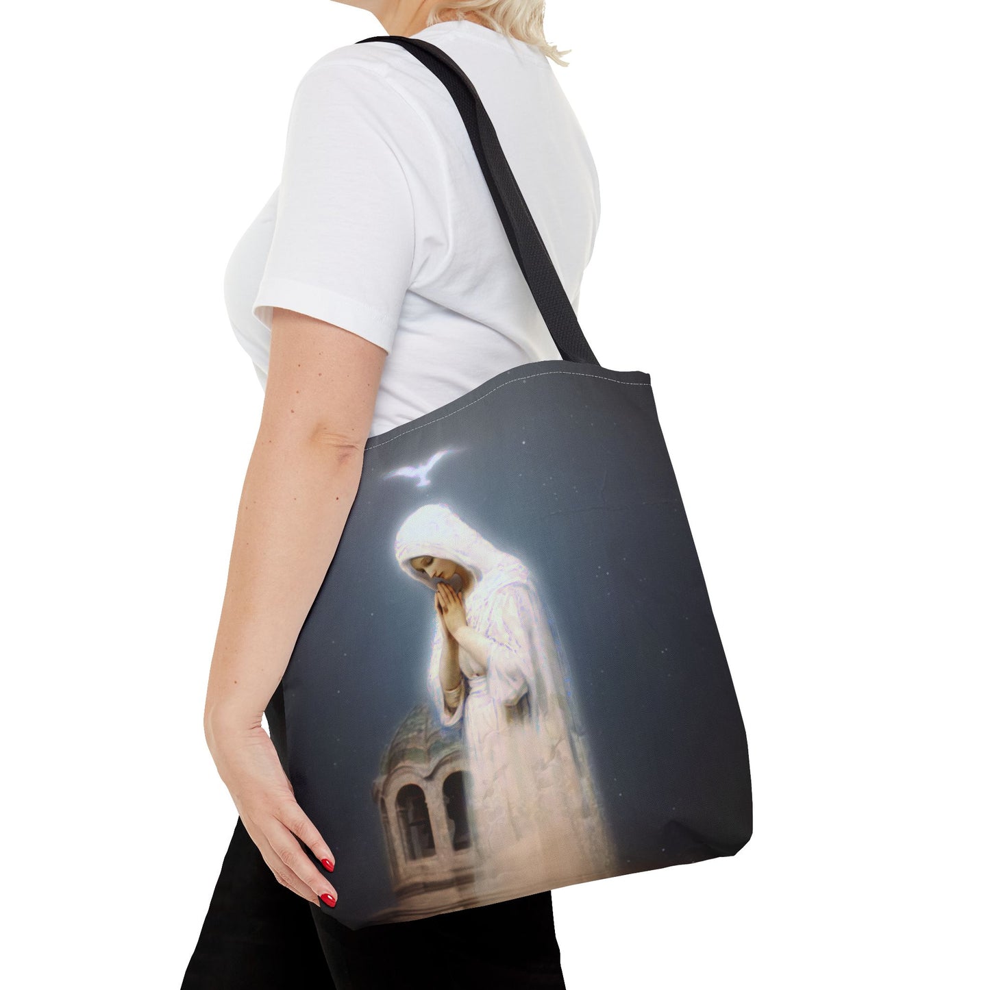 Our Lady of Zeitoun - Mother Mary Print - Marian Art  - Tote Bag - Large Medium Small Faith Art Bag - Tote Purse