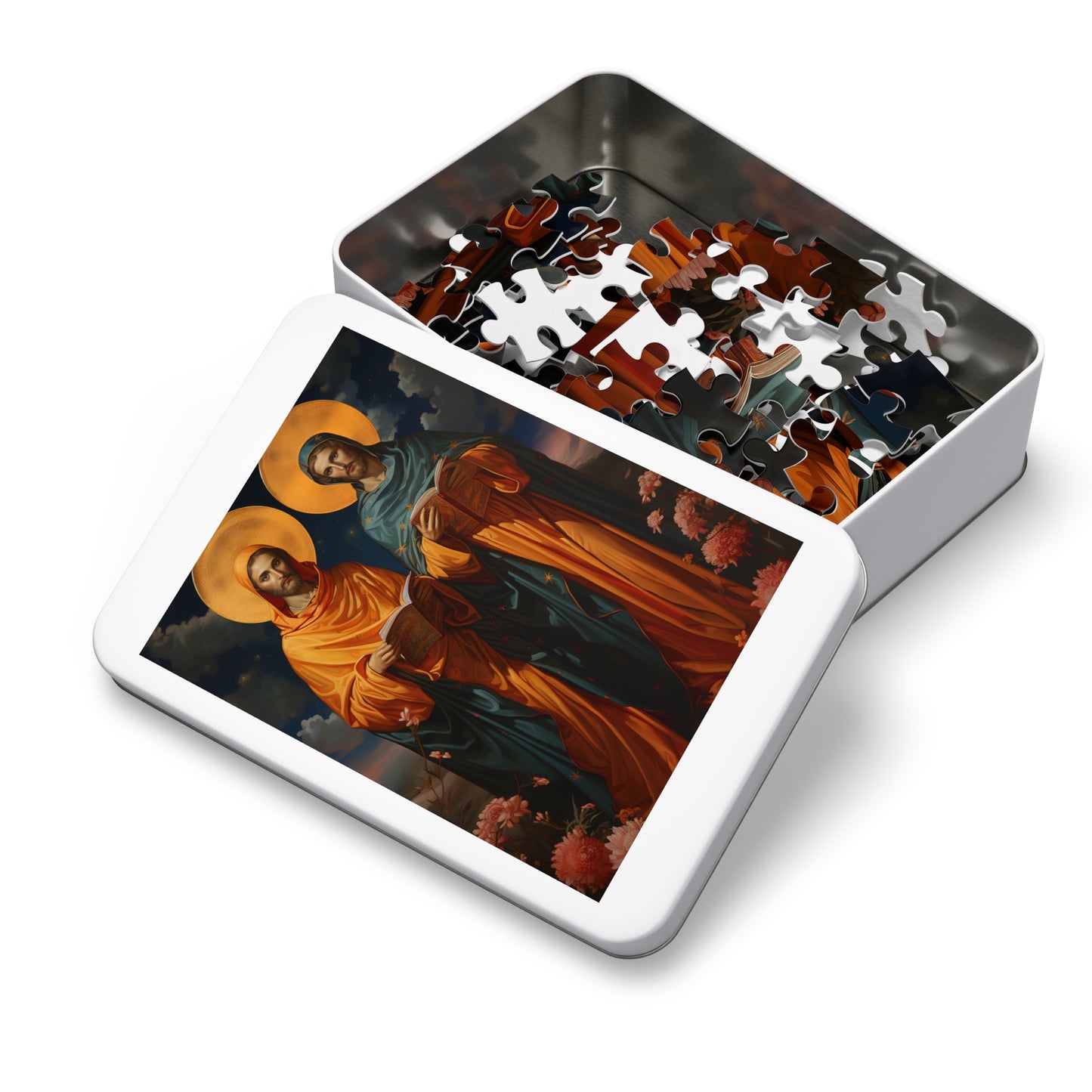 Saints Cosmas and Damian - Puzzle and Keepsake Tin - Religious Jigsaw Puzzle (30, 110, 252, 500,1000-Piece) - Religious Puzzle