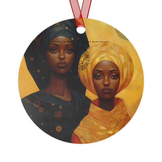 Saints Perpetua and Saint Felicity - Religious Holiday Christmas Ornament and Keepsake - Double sided Keepsake Religious Ornament