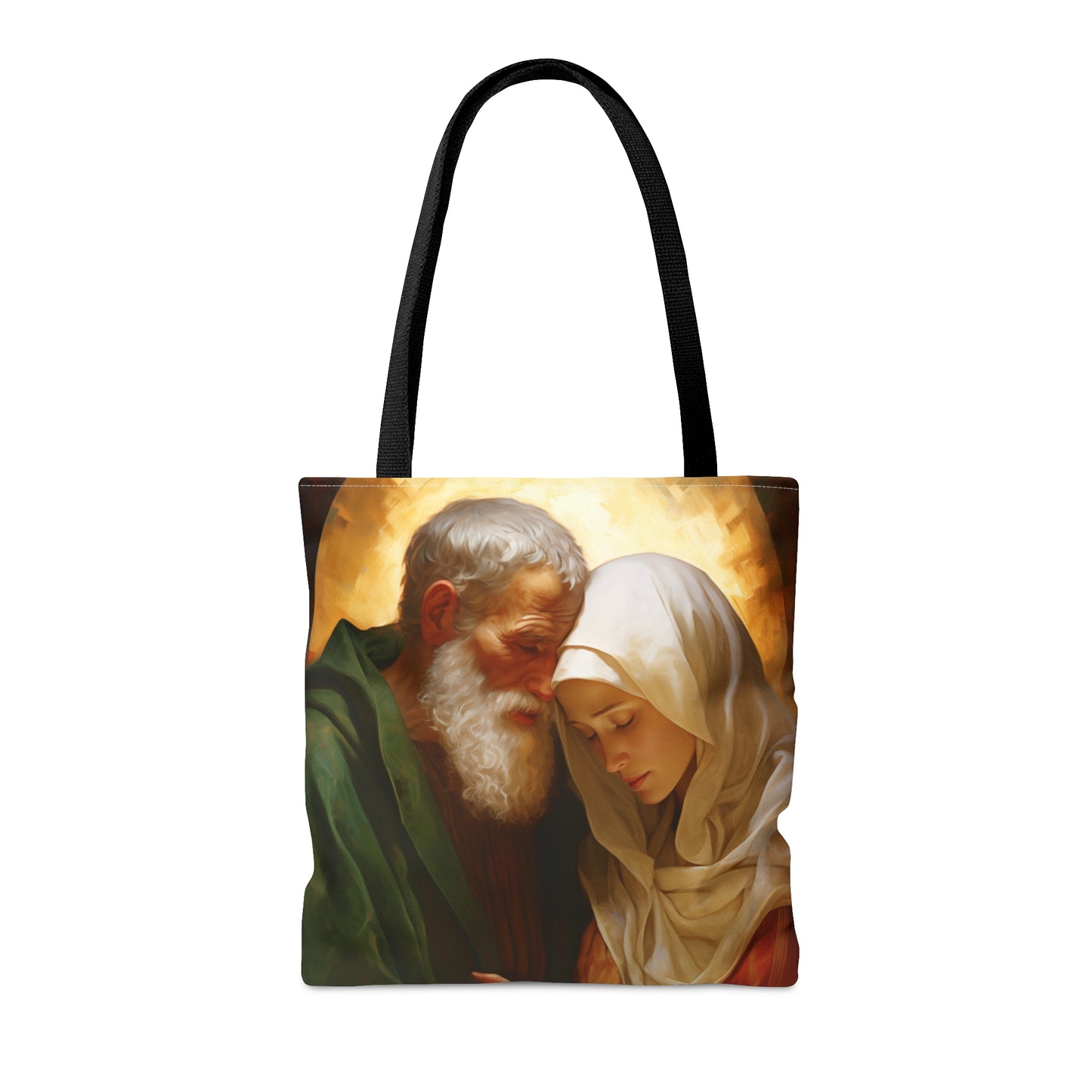 Saints Zecheriah and Elizabeth Tote Bag - Large Medium Small Faith Art Bag - Catholic Faith Art purse - Double Sided