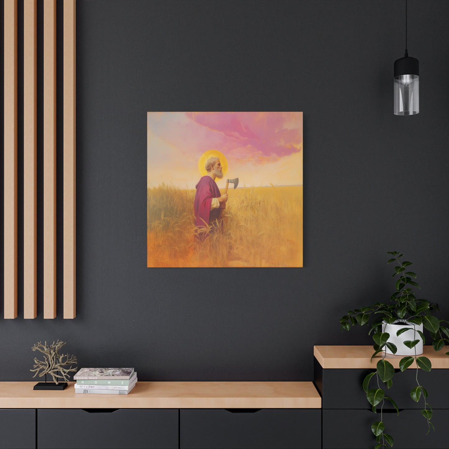 Saint Matthias -  Museum Wrapped Canvas - Sanctified Souls Print - Religious Art for your Home - Catholic Patron Saint Art