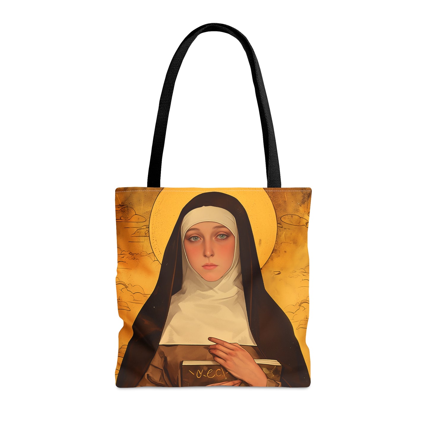 Saint Catherine of Bologna Tote Bag - Large Medium Small Faith Art Bag - Catholic Faith Purse - Religious Carry All Reusable Tote Bag