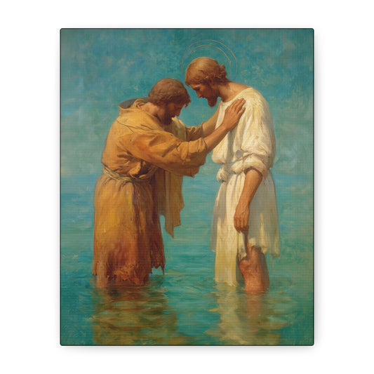 Saint John the Baptist, Servant of the Dawn - Museum Wrapped Canvas - Print - Religious Art for your Home - Christian print - Prayer Room