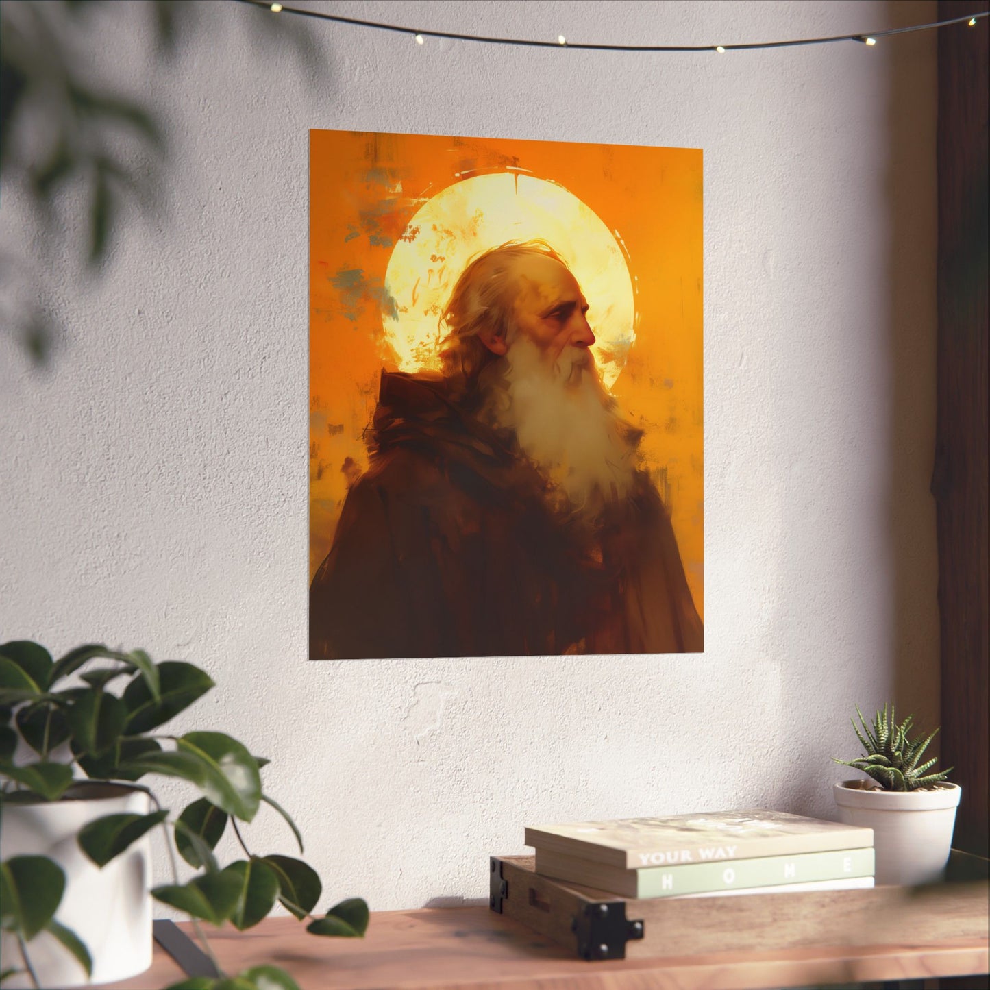 Saint Samson of Dol - Sanctified Souls Print - Multiple Sizes - Premium Posters - Catholic Art - Christian painting