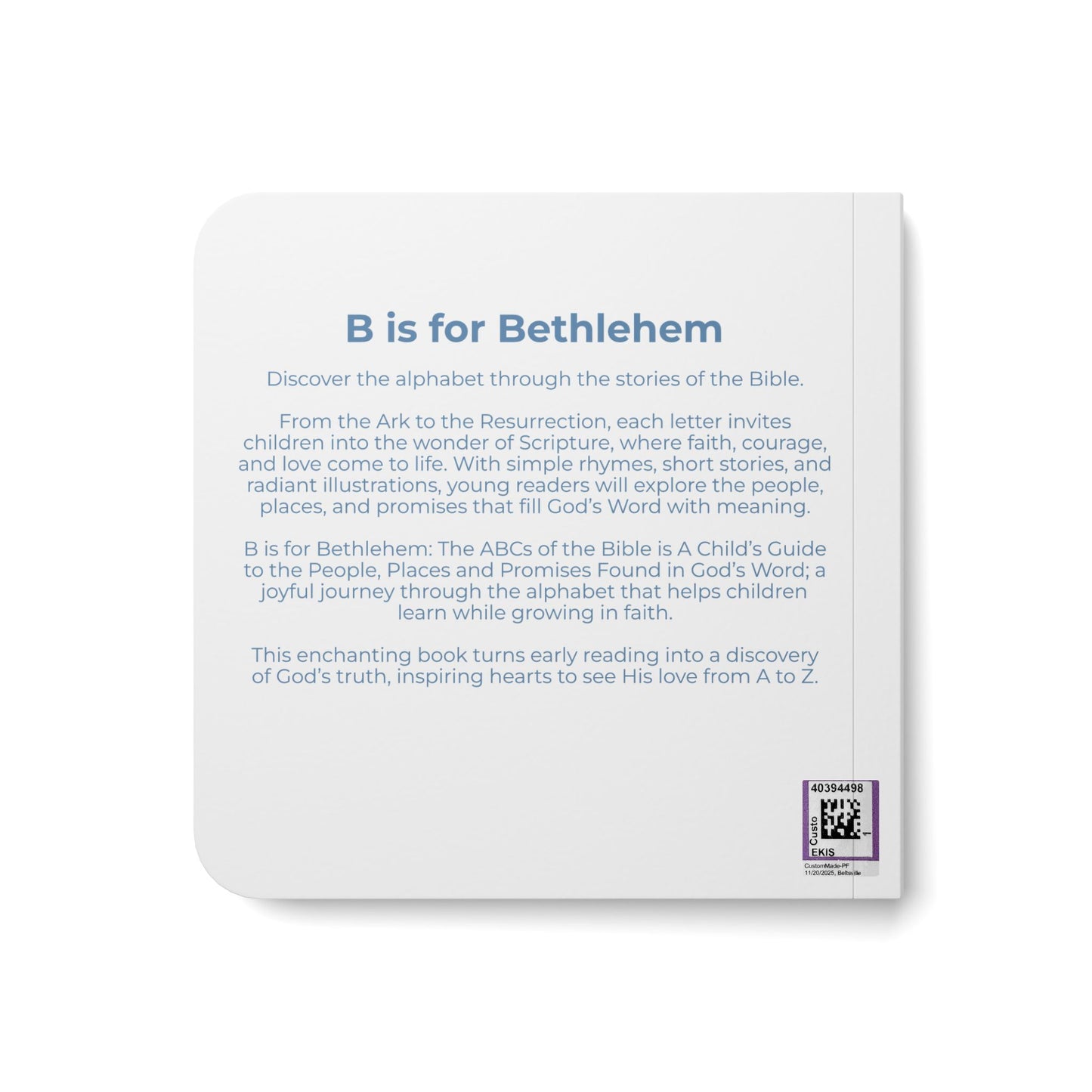B is for Bethlehem (Baby Board Book) The ABCs of the Bible | Bible Alphabet for Kids | Bible Stories Alphabet Book | Sanctified Souls