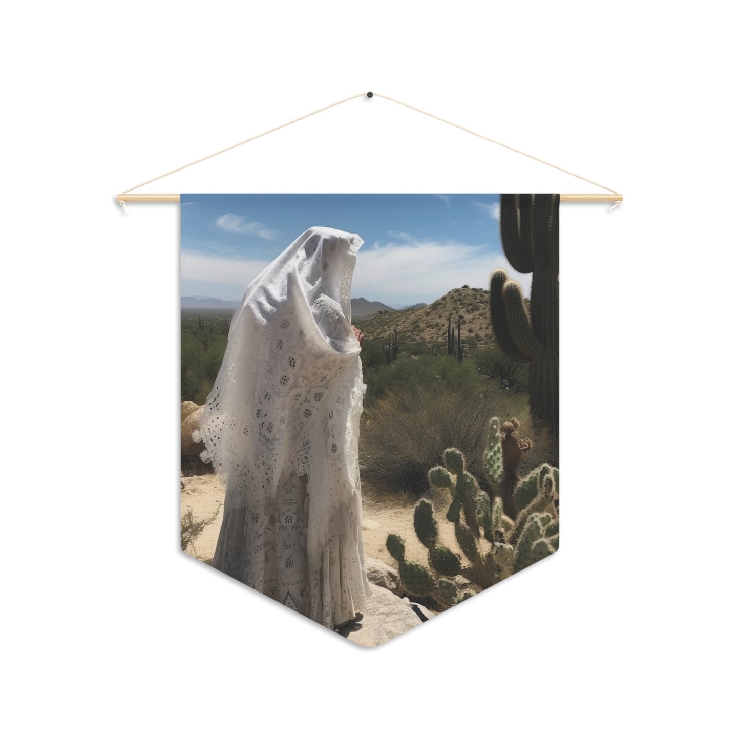 Saint Amma Sarah of the Desert Wall Banner / Wall Hanging / Desert Mother Saint - Religious Wall Tapestry - Catholic Art - 18" x 21"