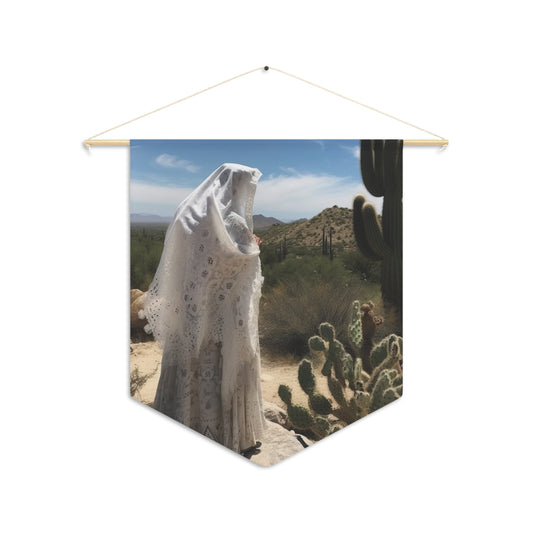 Saint Amma Sarah of the Desert Wall Banner / Wall Hanging / Desert Mother Saint - Religious Wall Tapestry - Catholic Art - 18" x 21"