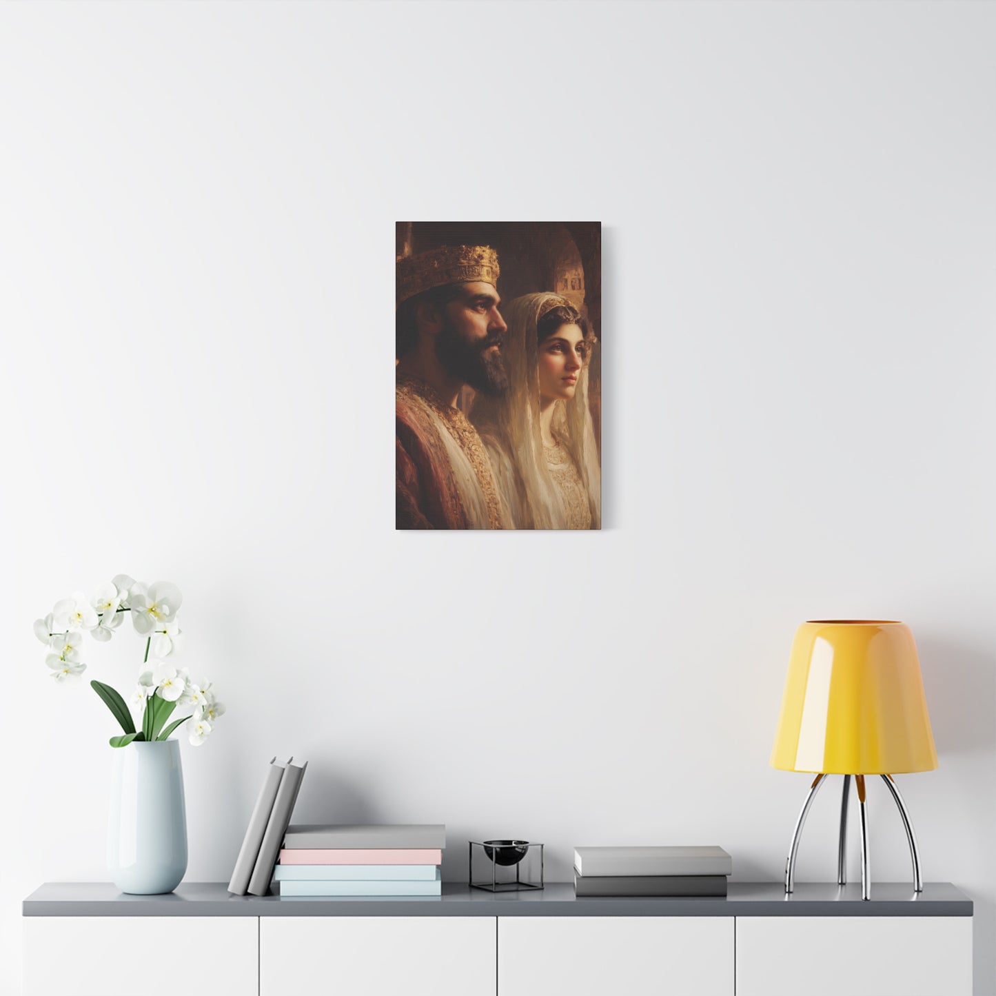 King Xerxes and Queen Esther  - Gallery Wrapped Canvas - Print - Religious Art for your Home - Catholic Art Print