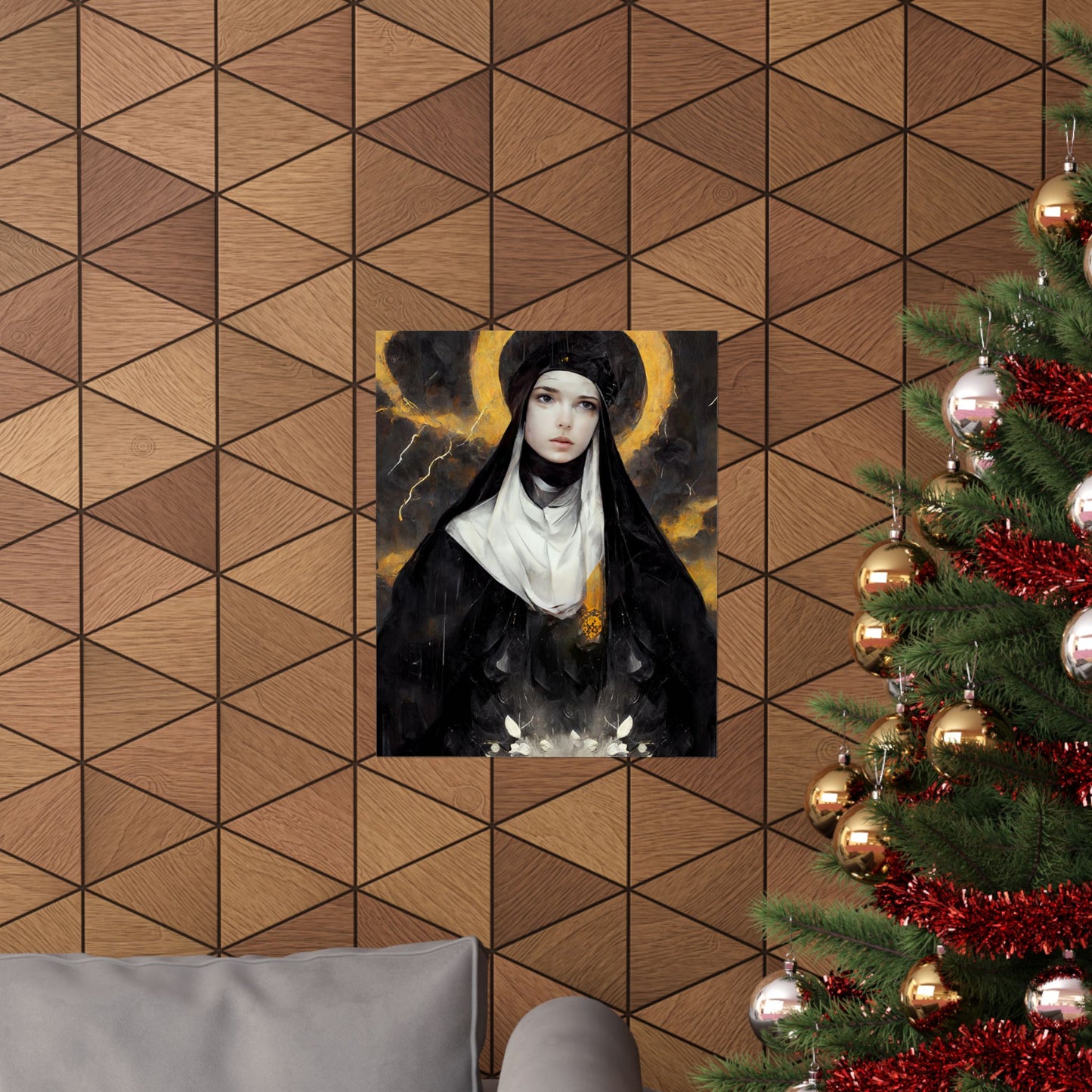 Saint Scholastica Print - Sanctified Souls Print - Multiple Sizes - Premium Matte Vertical Posters
