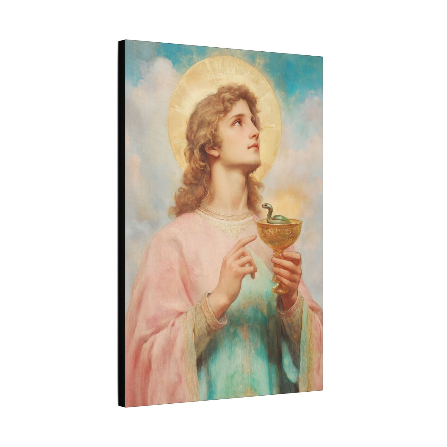 Saint John the Apostle Wrapped Canvas Print - Multiple Sizes - Catholic Home art Matte Canvas, Stretched - Disciple Print