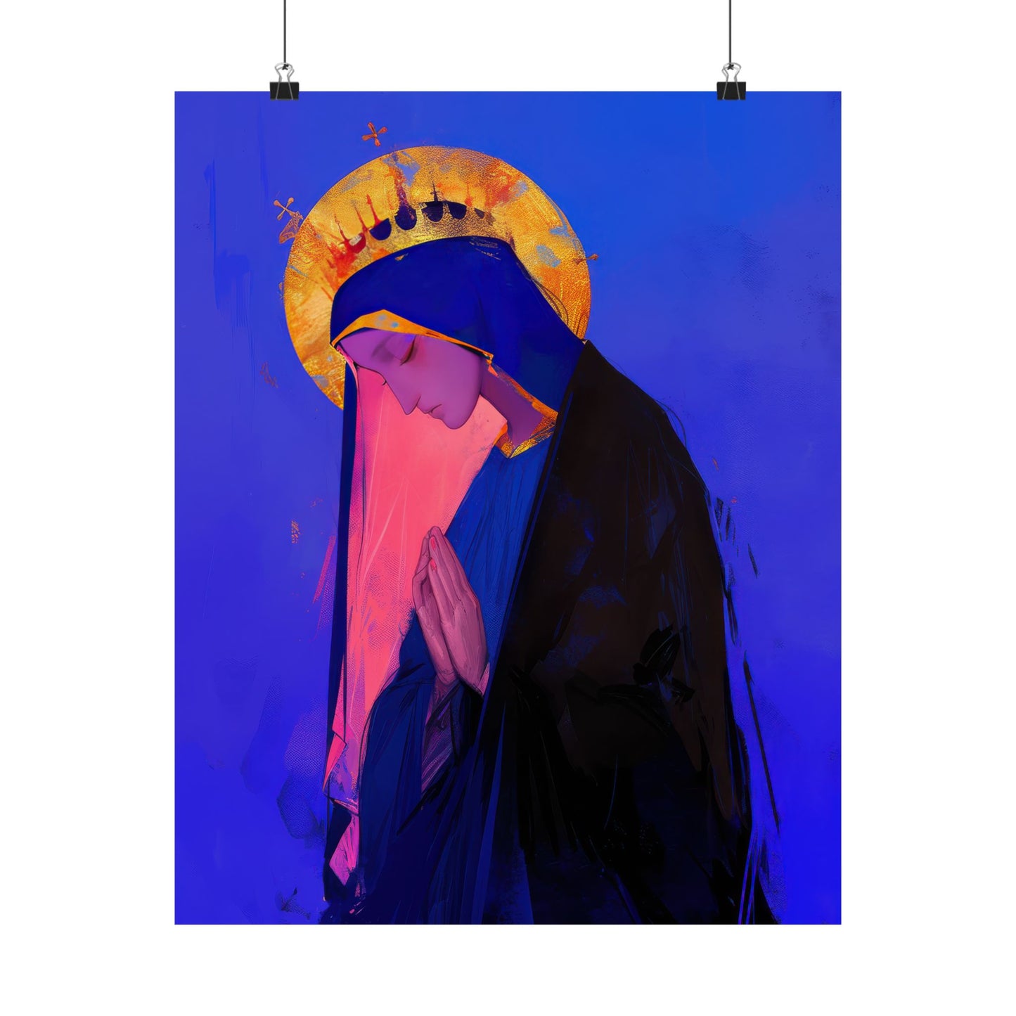 Mary, Mother of God - Blessed Among Women Poster Print - Sanctified Souls Print - Multiple Sizes - Premium Posters - Catholic Art