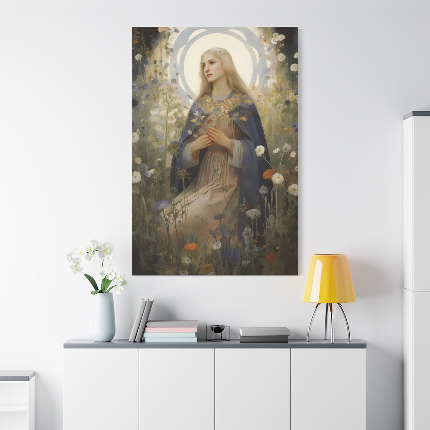 Saint Hildegard of Bingen - Museum Wrapped Canvas - Sanctified Souls Print - Religious Art for your Home