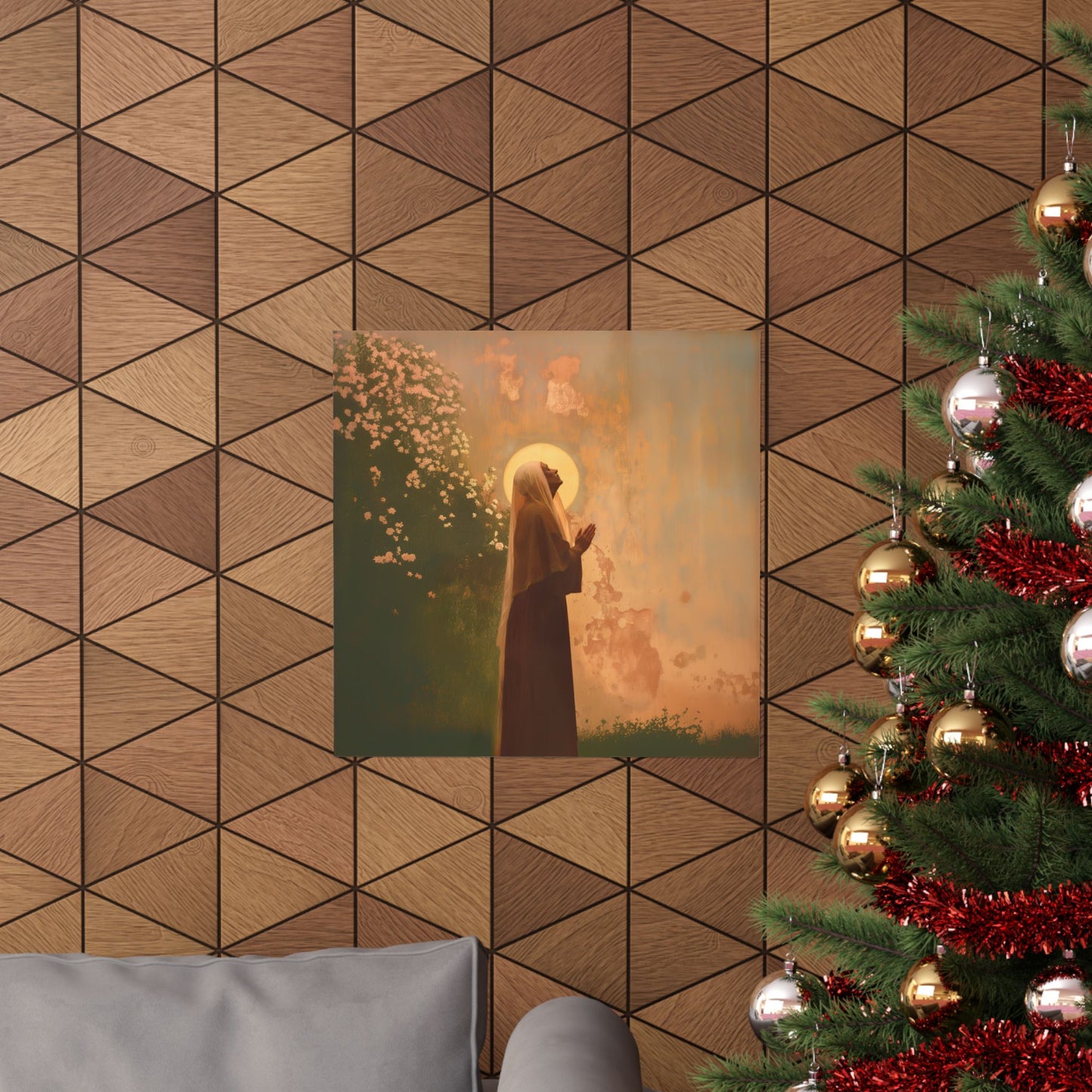 Saint Monica - Sanctified Souls Print - Multiple Sizes - Premium Matte Vertical Posters - Angel Artwork