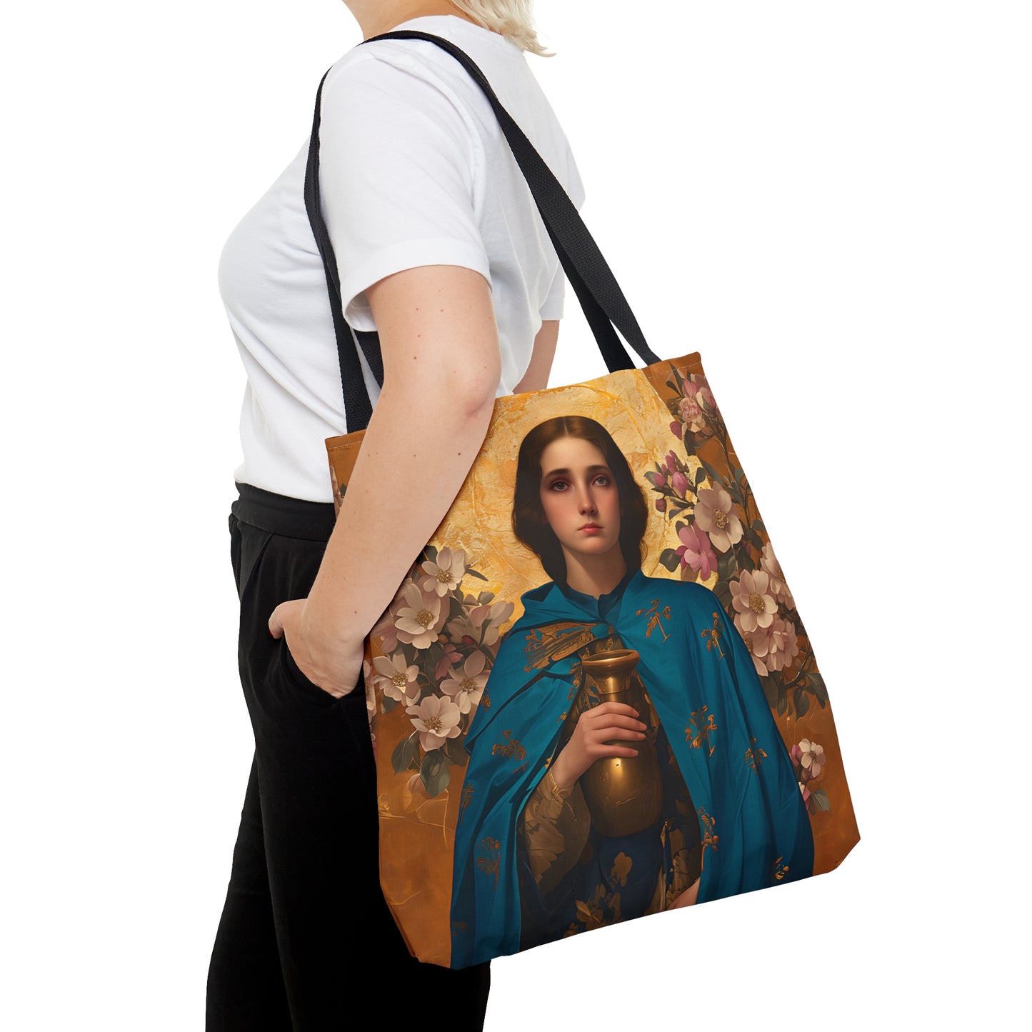 Saint Anastasia the Patrician of Alexandria Tote Bag - Three sizes - Large Medium Small Faith Art Bag - Catholic purse - Double Sided