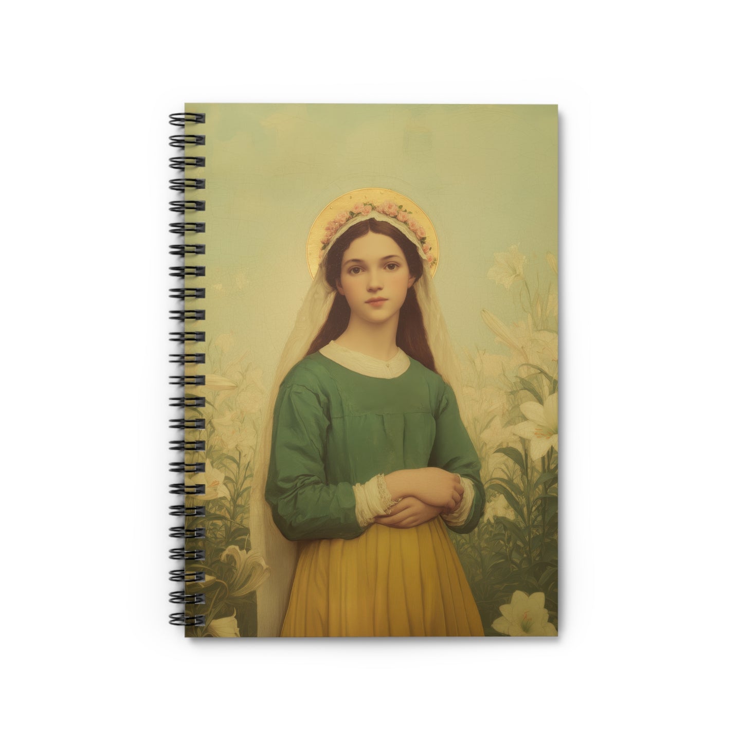 Saint Maria Goretti  - Sanctified Souls Art - Religious Based Notebook - Spiral Notebook - Prayer journal