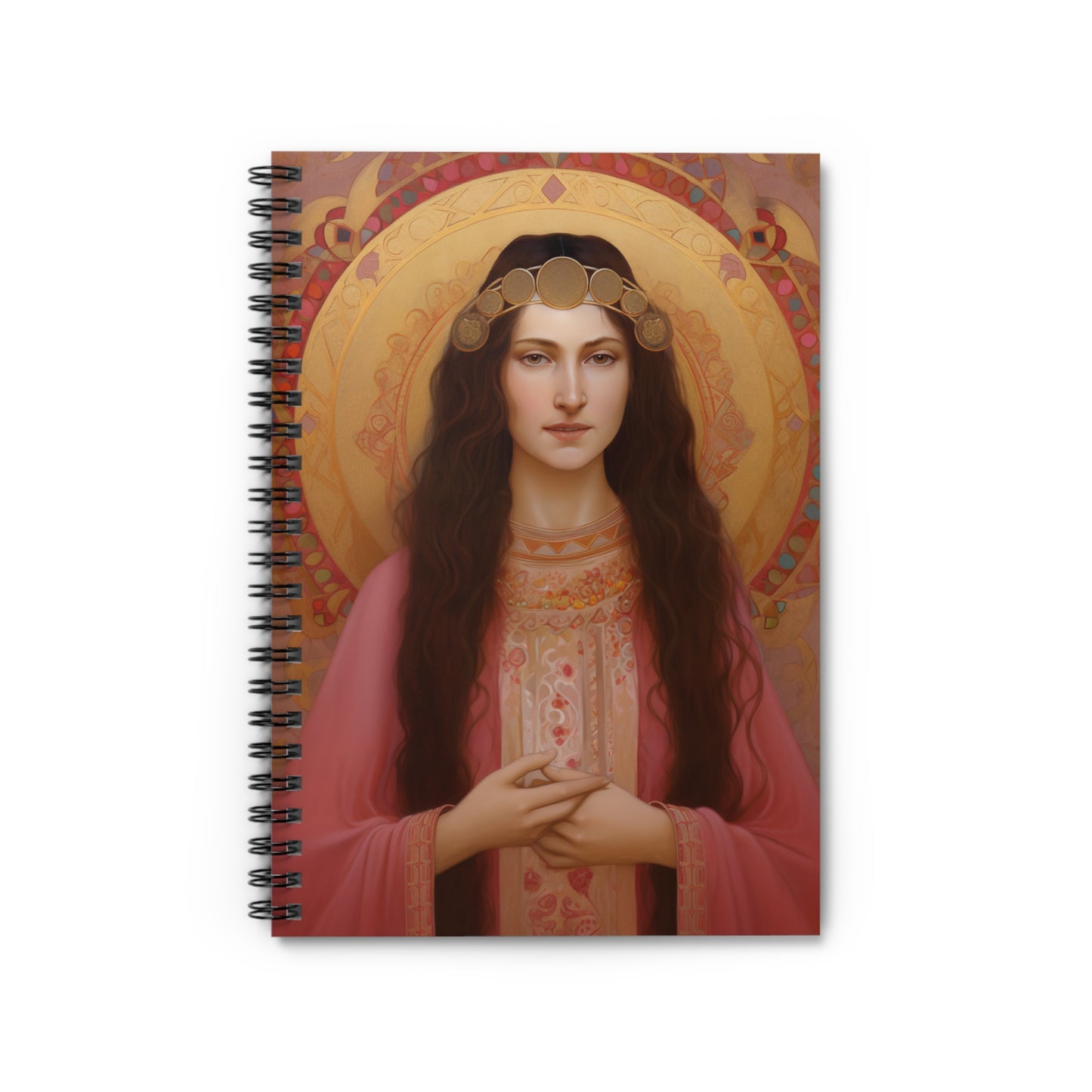 Saint Apollonia Journal - Sanctified Souls Art - Religious Based Notebook - Spiral Notebook - Ruled Line