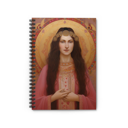 Saint Apollonia Journal - Sanctified Souls Art - Religious Based Notebook - Spiral Notebook - Ruled Line