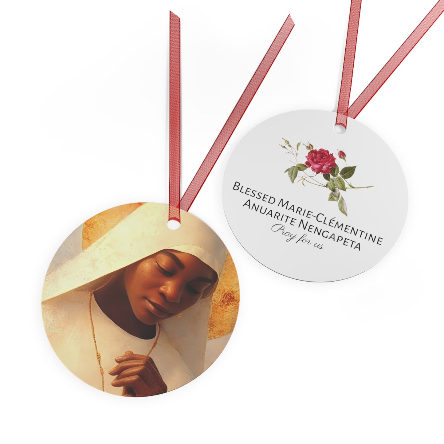 Blessed Marie-Clementine Anuarite Nengapeta - Ornament - Religious Holiday Christmas Ornament and Keepsake - Double sided