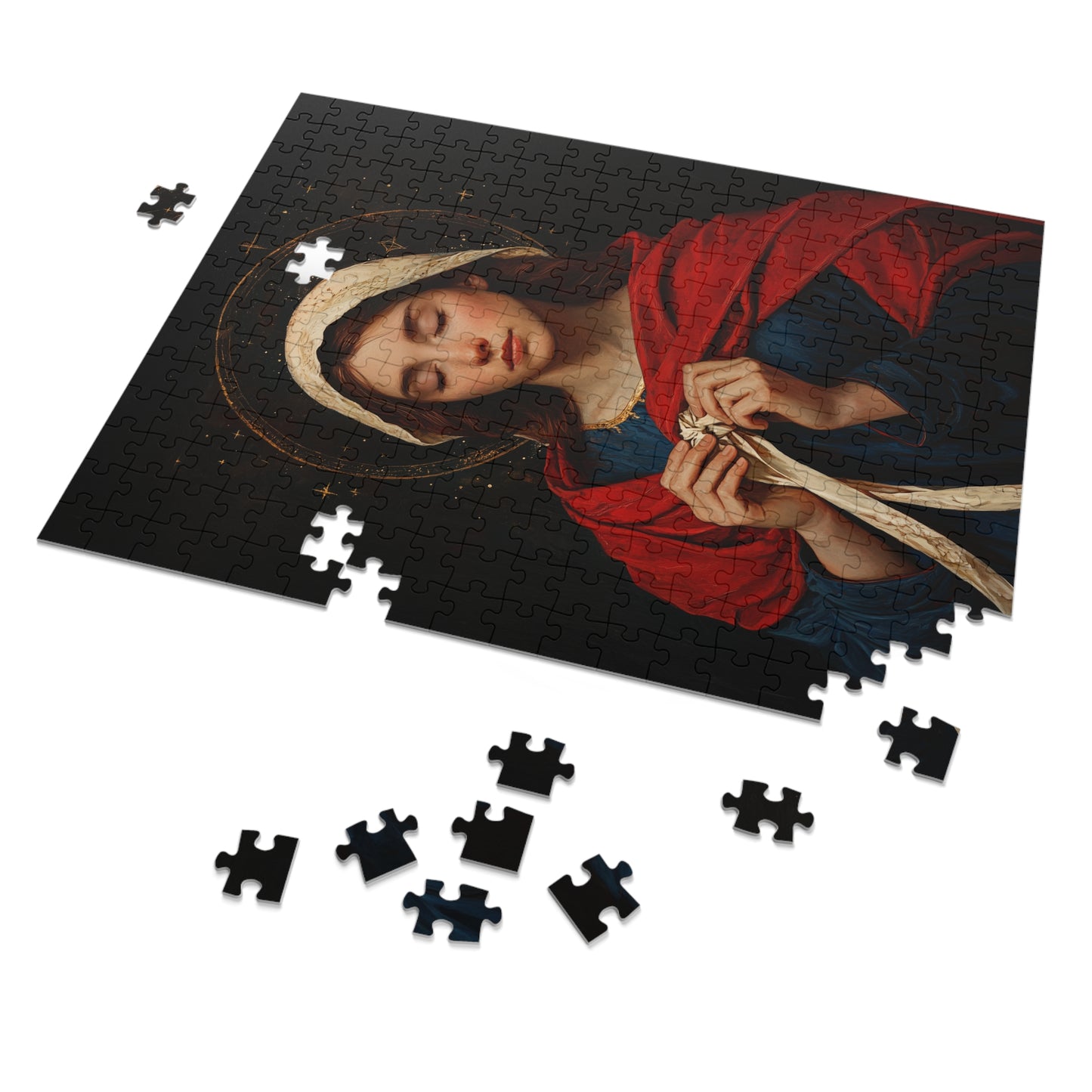 Mary Undoer of Knots - Mother Mary  - Untier of Knots - Marian Art - Puzzle - Keepsake Tin - Jigsaw Puzzle (30, 110, 252, 500,1000-Piece)