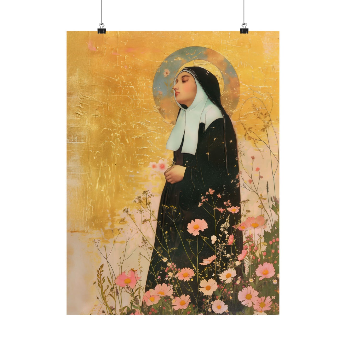 Saint Bernadette  - Sanctified Souls Print - Multiple Sizes - Premium Matte Vertical Posters - Catholic