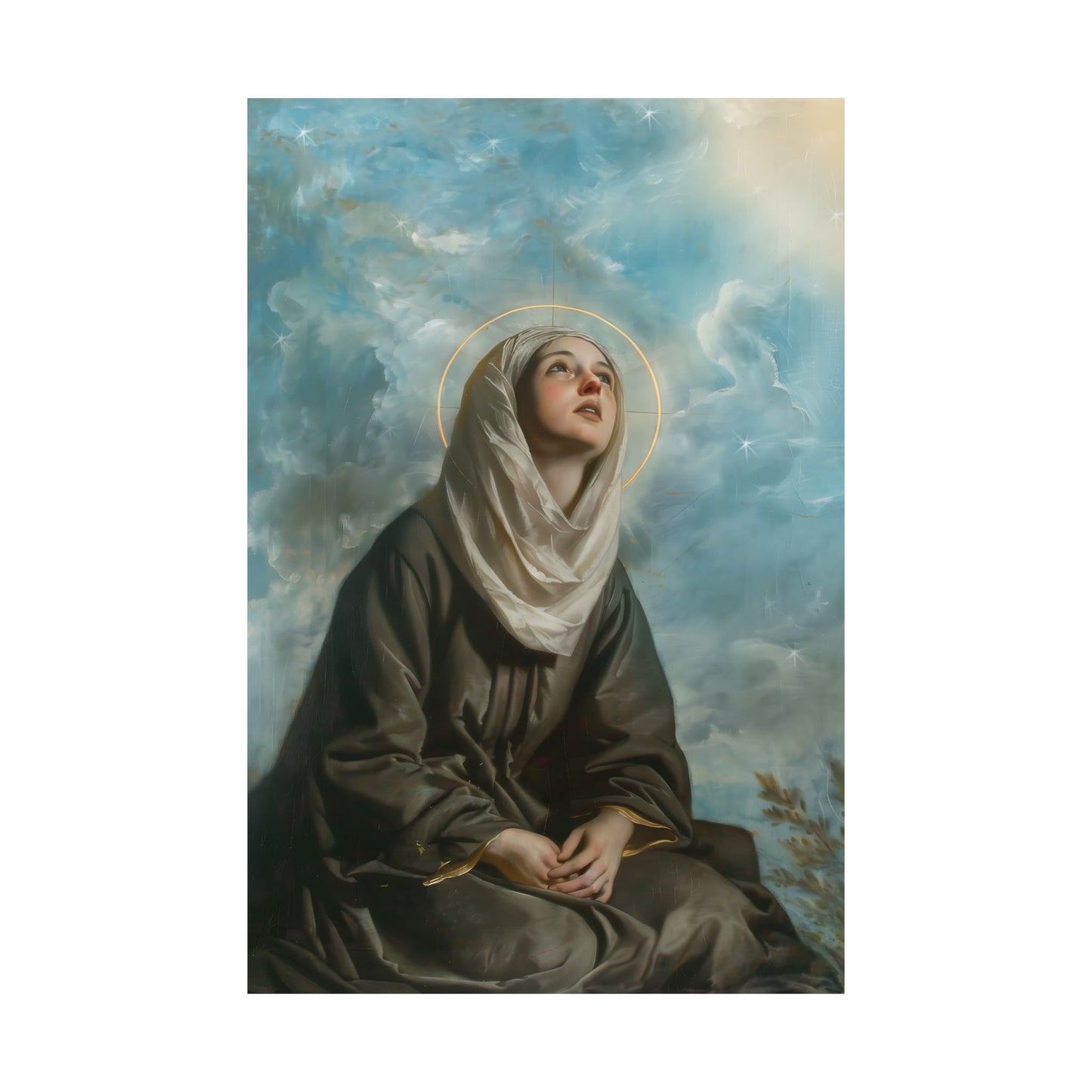 Saint Margaret of Cortona - Sanctified Souls Print - Multiple Sizes - Premium Matte Vertical Posters