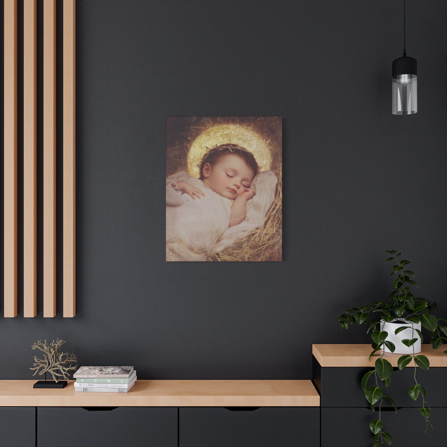 The Christ Child Born Into the Quiet of the World - Gallery Wrapped Canvas - Print - Religious Art for your Home - Catholic Art Print