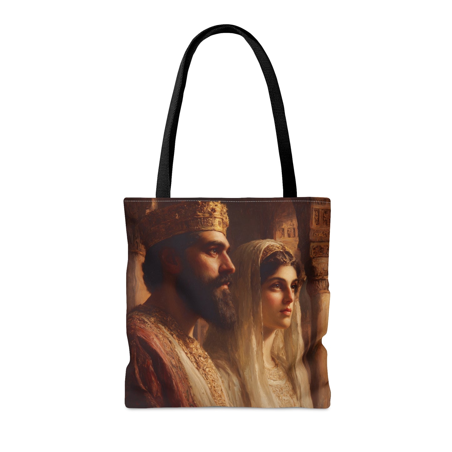 King Xerxes and Queen Esther - Tote Bag - Large Medium Small Faith Art Bag - Catholic Faith Purse
