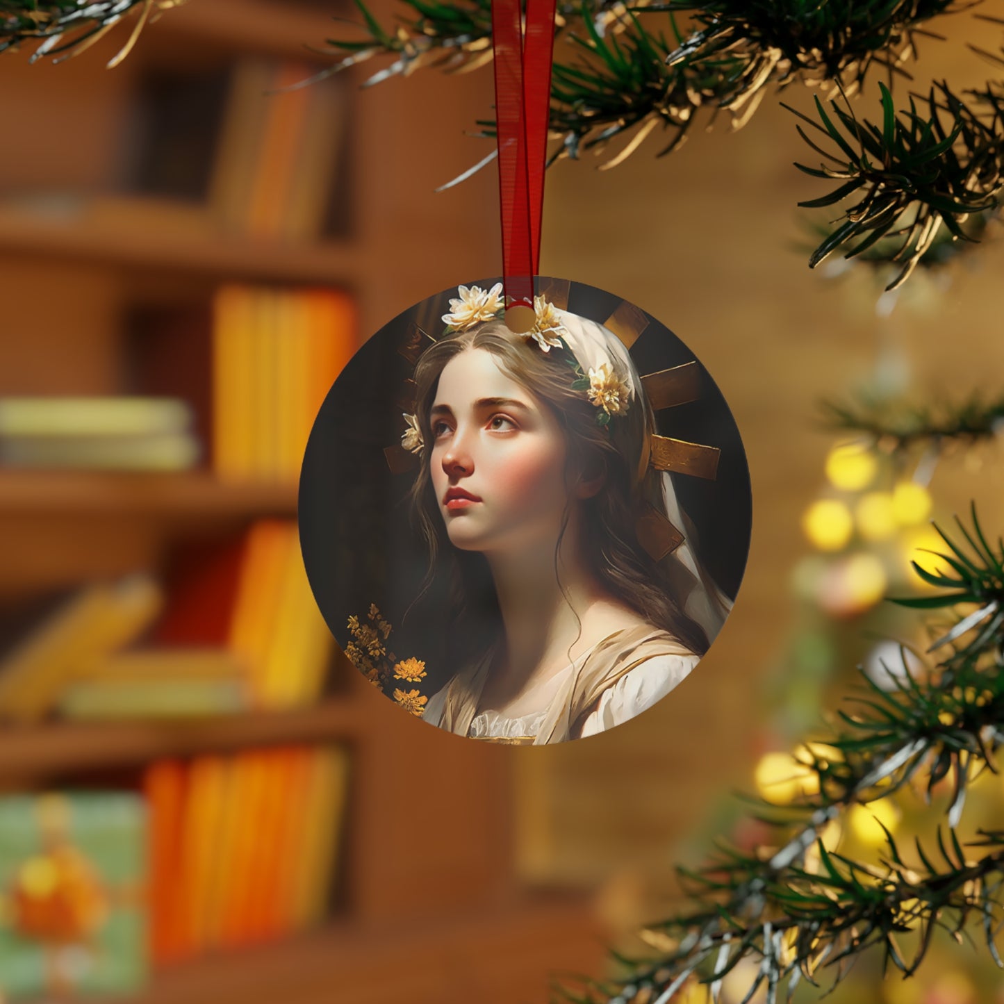 Saint Zita of Lucca - Religious Holiday Christmas Ornament and Keepsake - Double sided Keepsake Religious Ornament