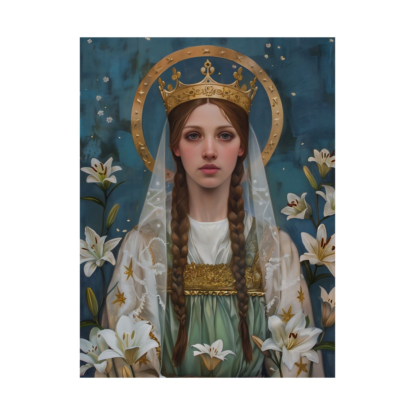 Saint Isabel of France - Sanctified Souls Print - Multiple Sizes - Premium Matte Vertical Posters - Matilda of Ringelheim