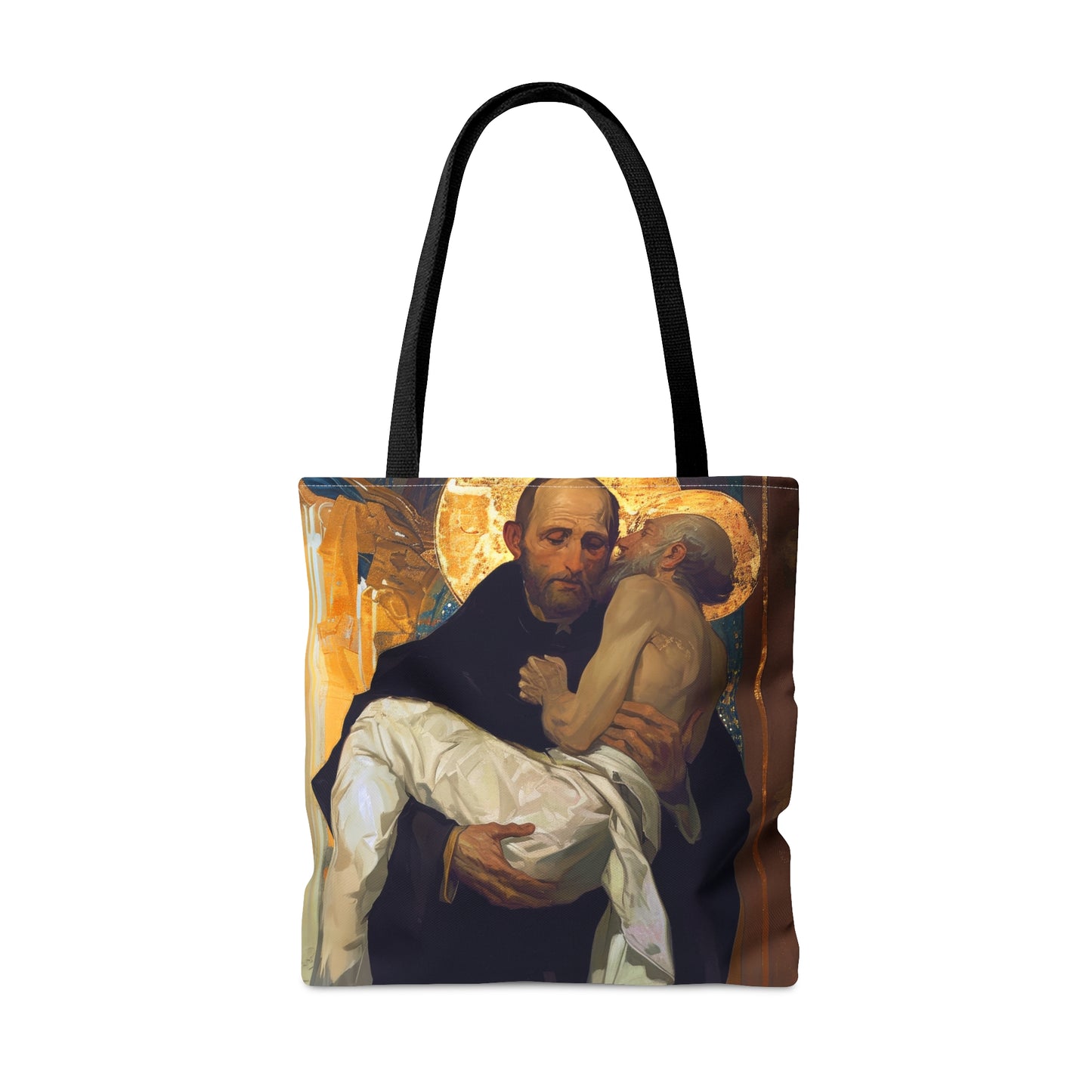 Saint John of God Tote Bag - Large Medium Small Faith Art Bag - Catholic Faith Purse - Religious Carry All Reusable Tote Bag