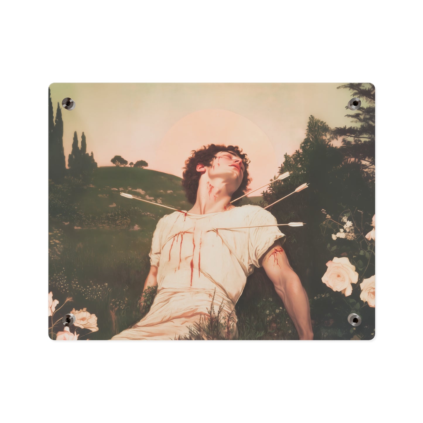 Saint Sebastian Wall Art Panel - Ready to Hang Acrylic Print - Catholic Saint Art - Patron Saint Print - No Frame needed