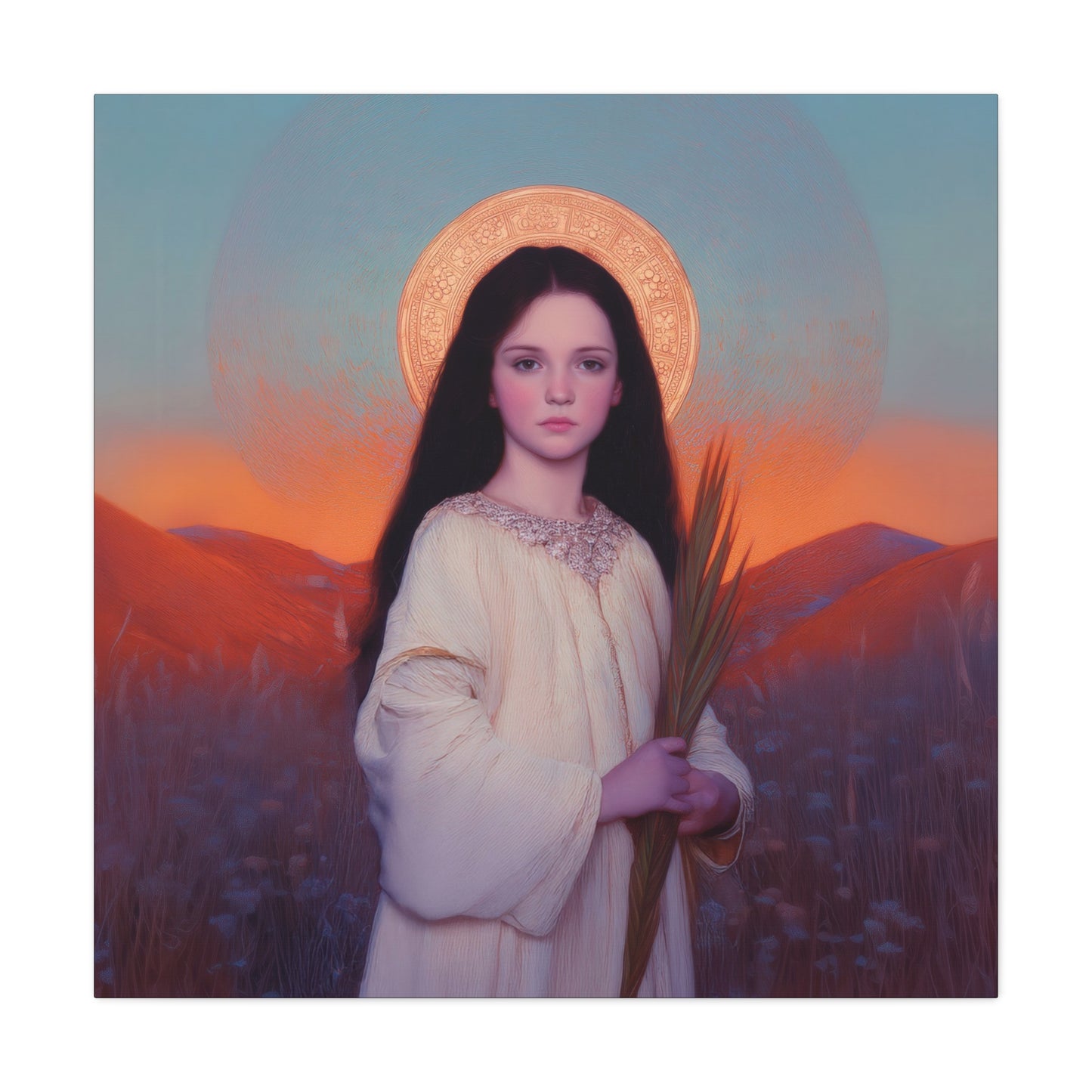 Saint Hope - Multiple Sizes - Catholic Home art - Museum Wrapped Canvas - Sanctified Souls Print - Martyr Saint