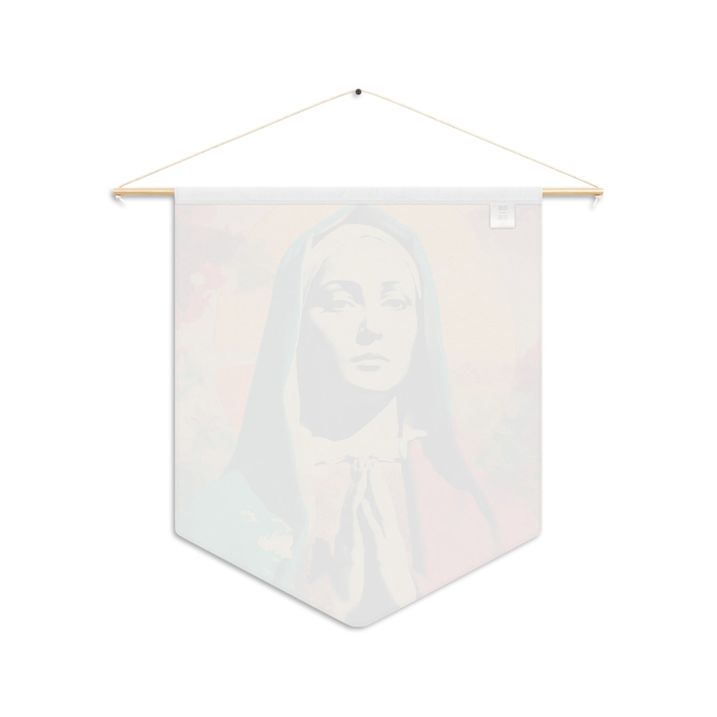 Mary the Blessed Virgin Wall Banner / Wall Hanging - Unique Religious Art for your home - Prayer room - Catholic Home Art - 18" x 21"