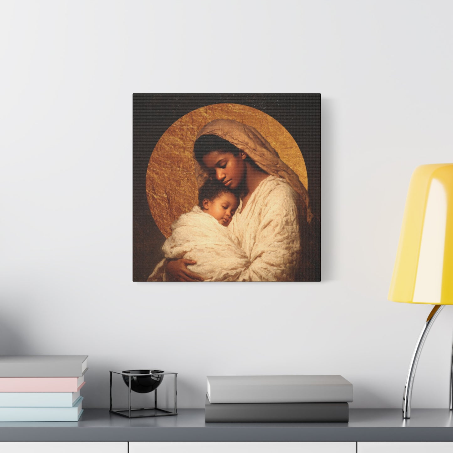 Our Lady of the Manger - Mother Mary and the Christ Child - Gallery Wrapped Canvas - Print - Religious Art for your Home - Catholic