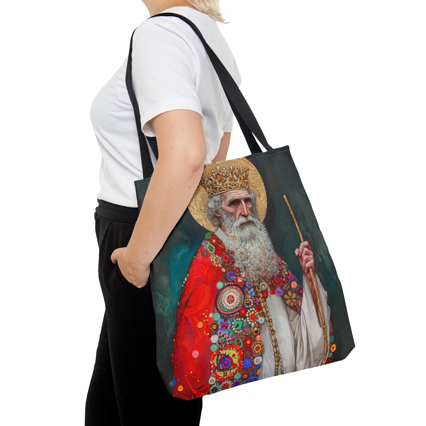 Saint Richard - Purse - Three sizes - Large Medium Small Faith Art Bag - Catholic purse - Double Sided - Patron Saint Artwork