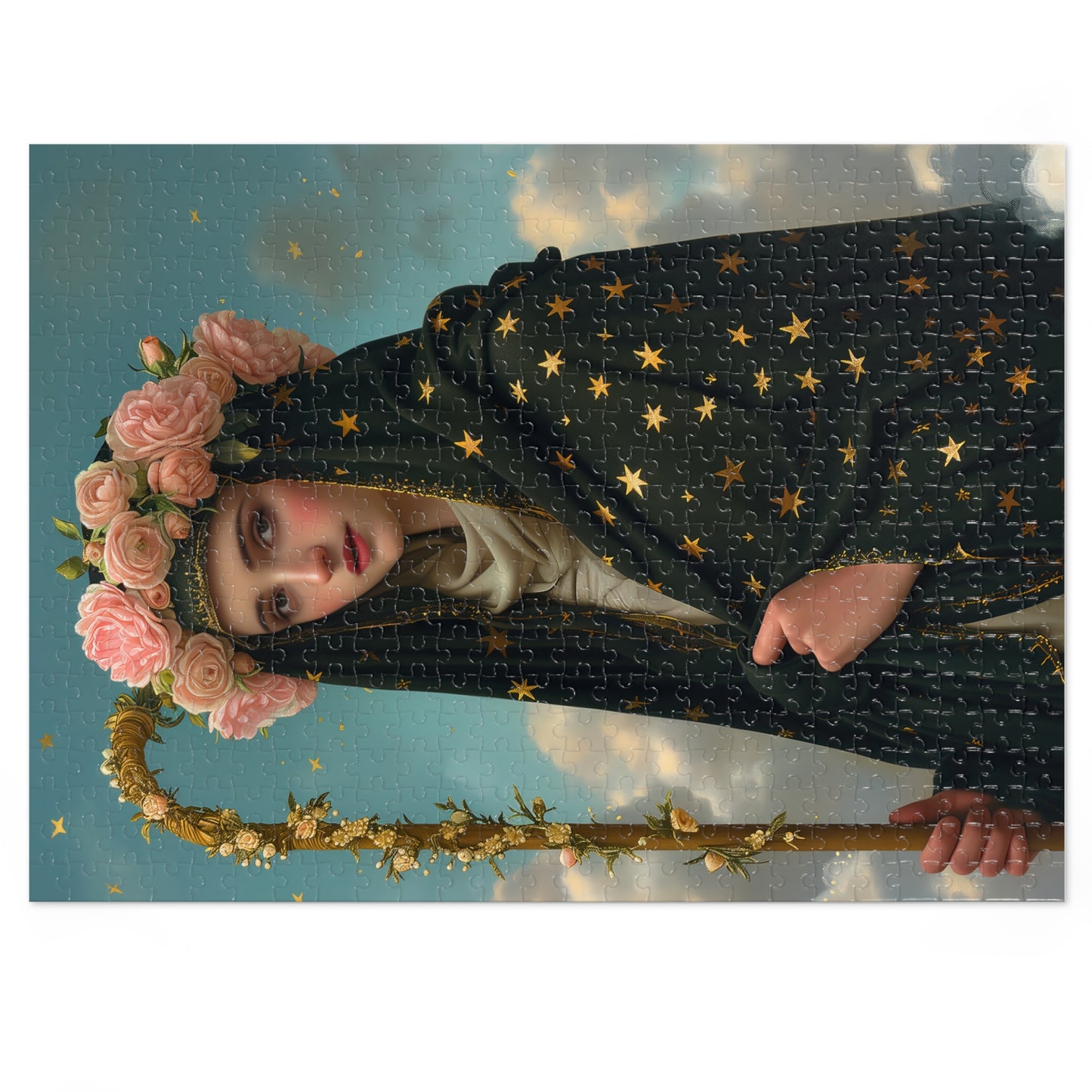 Saint Aldegund / Aldegundis - Puzzle and Keepsake Tin - Religious Jigsaw Puzzle (30, 110, 252, 500,1000-Piece) - Religious Puzzle