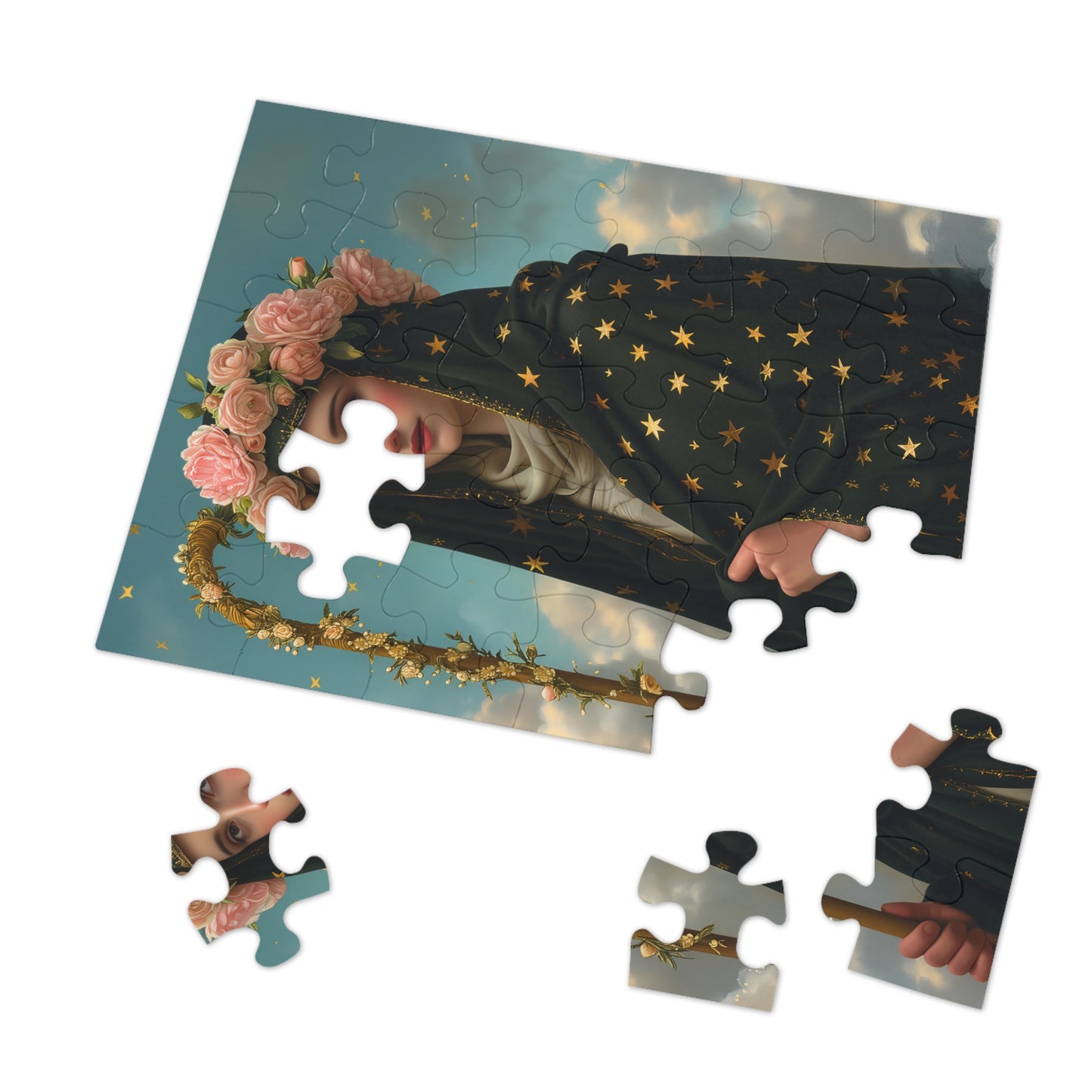 Saint Aldegund / Aldegundis - Puzzle and Keepsake Tin - Religious Jigsaw Puzzle (30, 110, 252, 500,1000-Piece) - Religious Puzzle