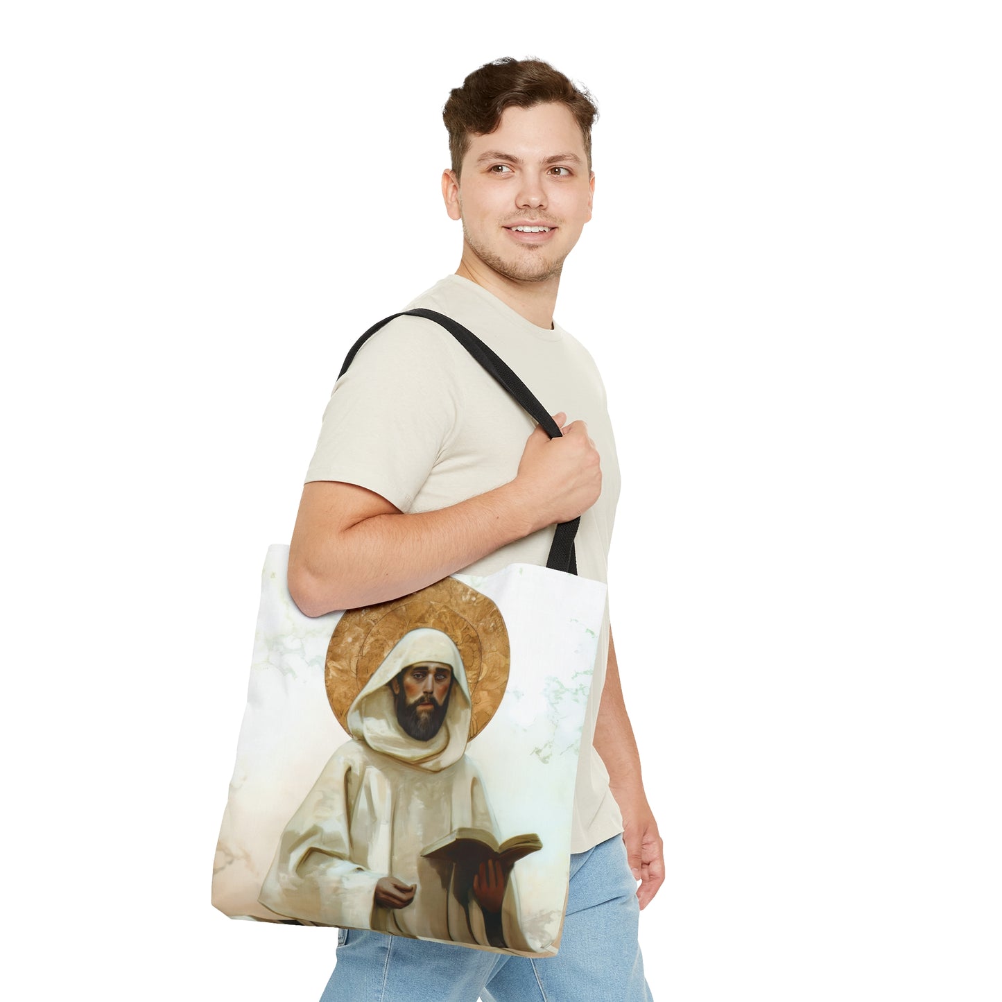 Saint William of Vercelli Tote Bag - Large Medium Small Faith Art Bag - Catholic Faith Purse - Religious Carry All Reusable Tote Bag