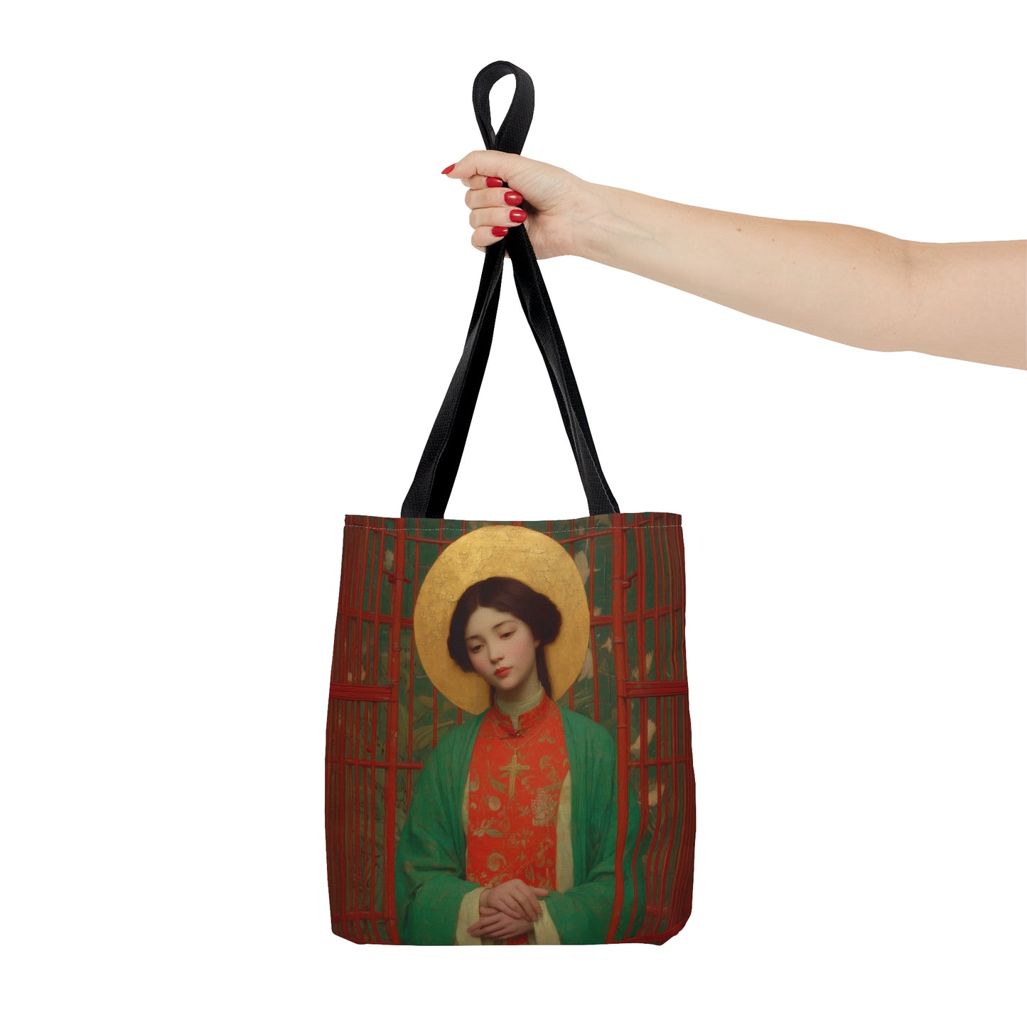 Saint Agnes Tsao Kou Ying - Tote Bag - Large Medium Small Faith Art Bag - Bible Study Faith Purse - Double Sided