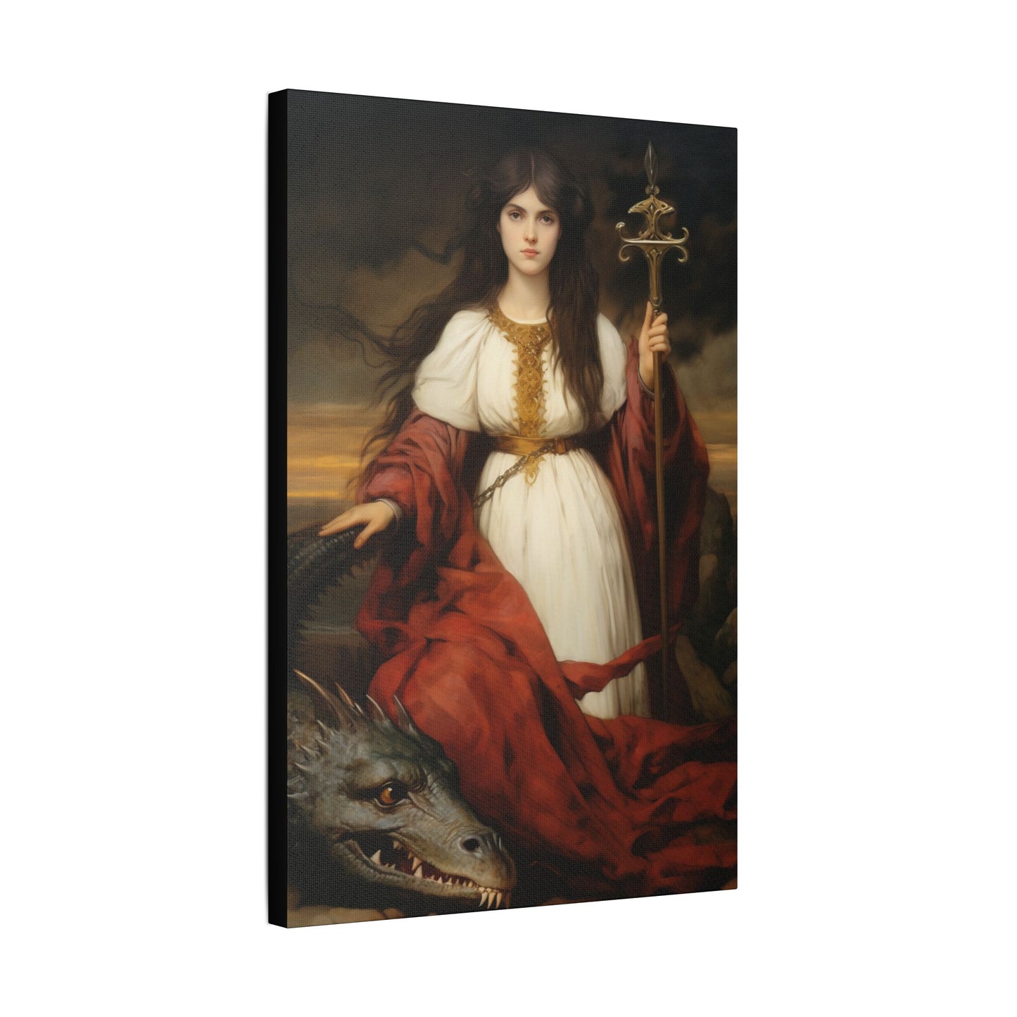 Saint Martha of Bethany Canvas Print - Multiple Sizes - Catholic Home art - Museum Wrapped Canvas - Sanctified Souls Print