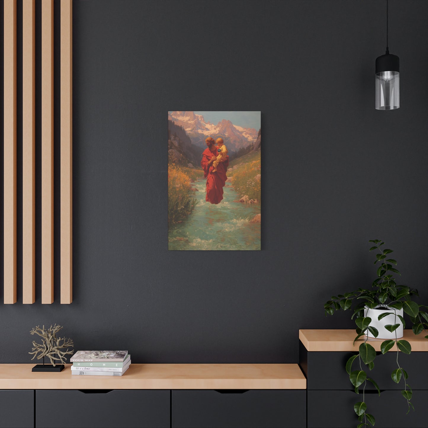 Saint Christopher  - Museum Wrapped Canvas - Sanctified Souls Print - Religious Art for your Home