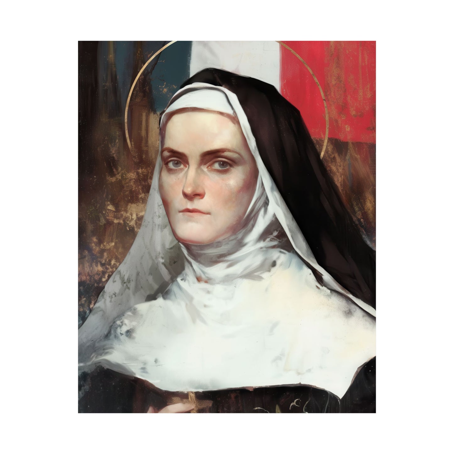 Saint Jeanne-Antide Thouret - Sanctified Souls Print - Multiple Sizes - Premium Posters - Catholic Art - Christian Home Decor Artwork