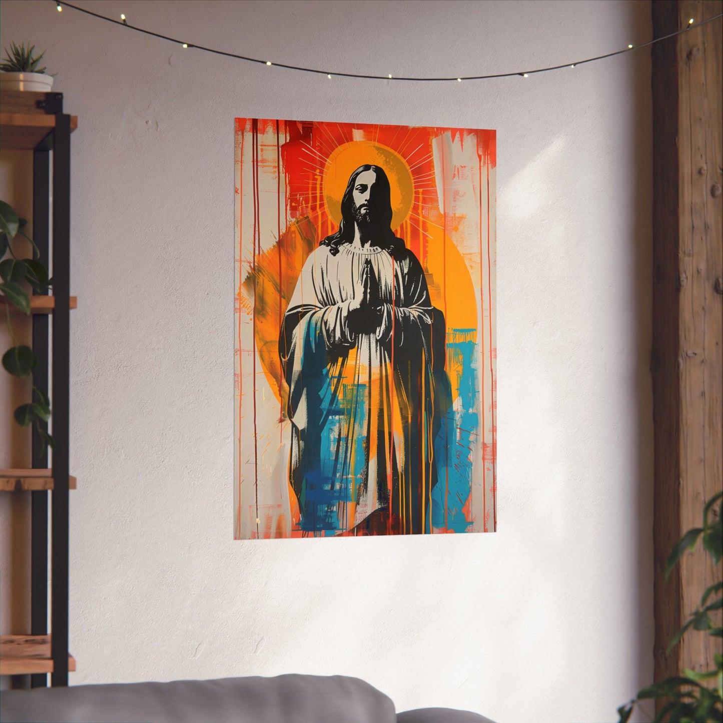 Jesus, King of Peace and Light - Sanctified Souls Print - Multiple Sizes - Premium Posters - Catholic Art - Christian painting