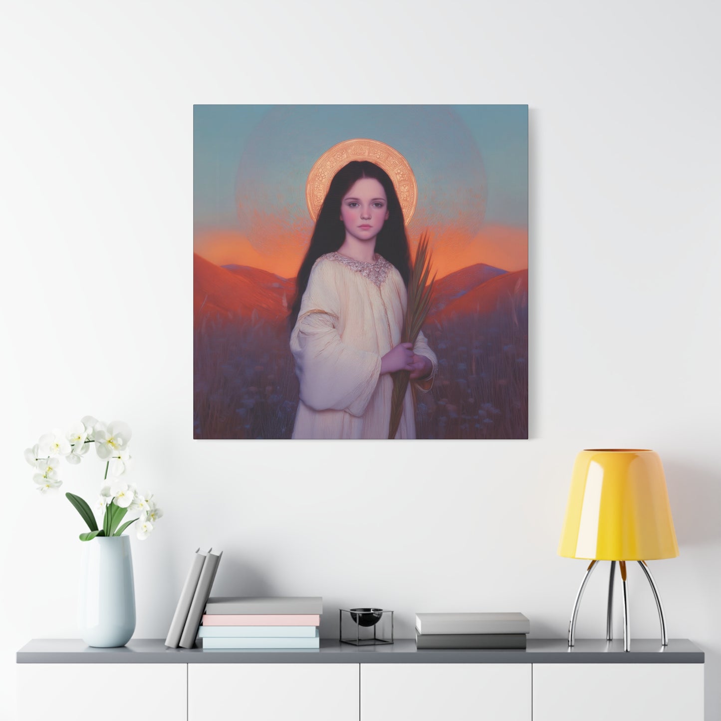 Saint Hope - Multiple Sizes - Catholic Home art - Museum Wrapped Canvas - Sanctified Souls Print - Martyr Saint