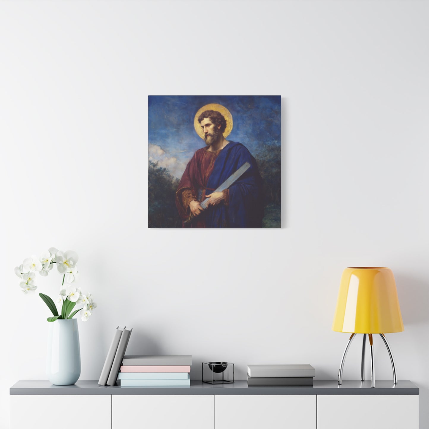 Saint Simon the Apostle  - Gallery Wrapped Canvas - Print - Religious Art for your Home - Catholic Art