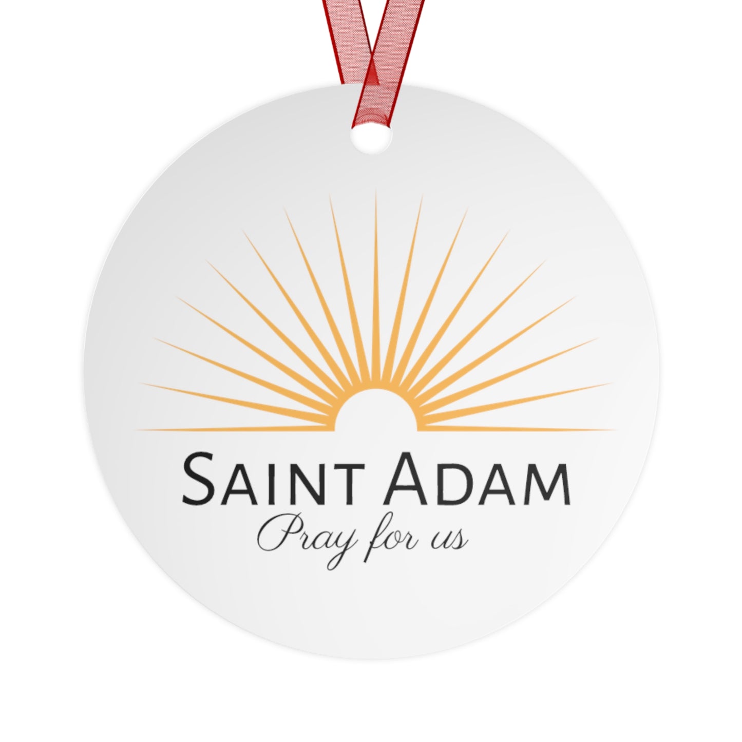 Saint Adam Metal Ornament - Religious Holiday Christmas Ornament and Keepsake - Prayer Ornament