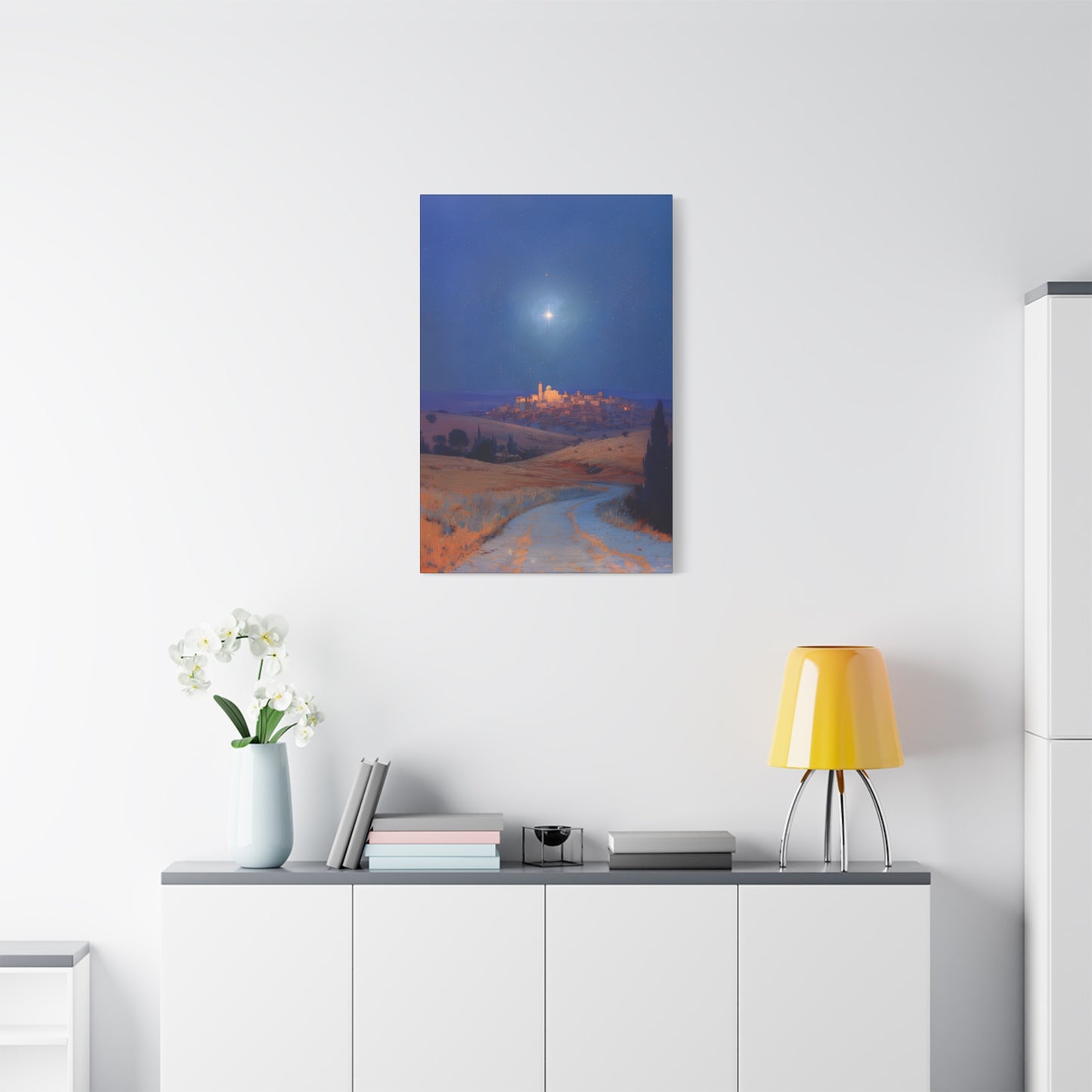 Bethlehem Wrapped in the Light of His Coming - Gallery Wrapped Canvas - Print - Religious Art for your Home - Catholic