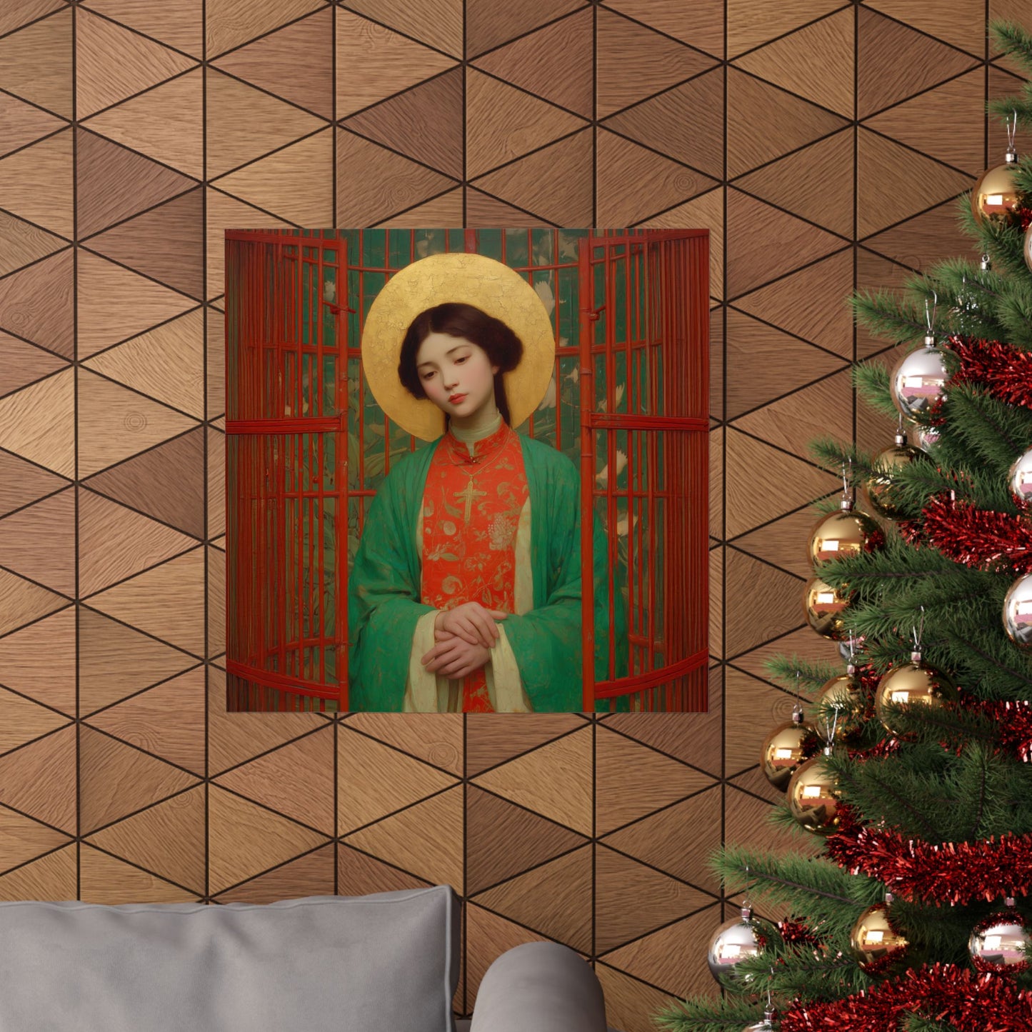 Saint Agnes Tsao Kou Ying  - Sanctified Souls Print - Multiple Sizes - Premium Posters - Catholic Art - Christian Home Decor Artwork