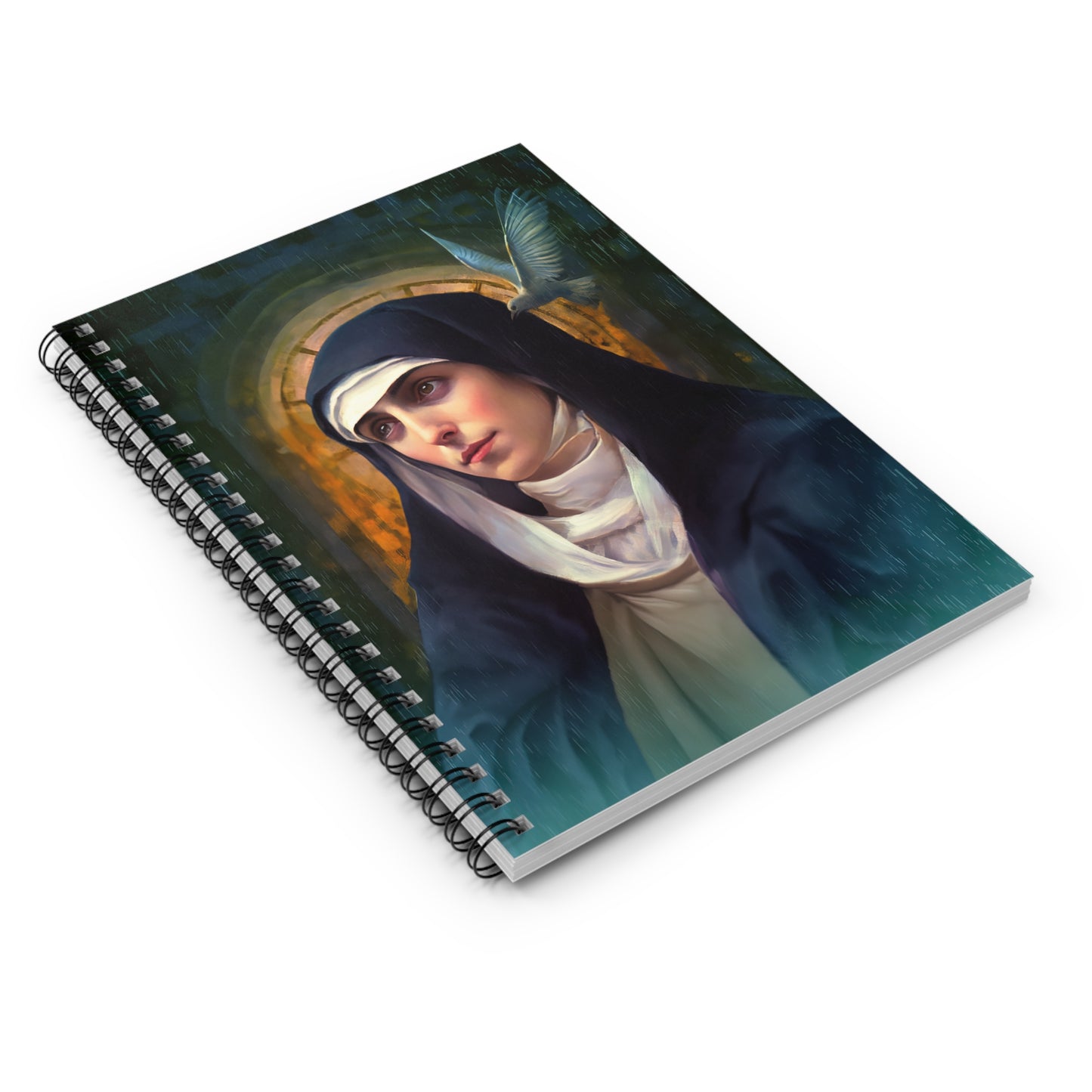 Saint Teresa of Avila Journal - Sanctified Souls Art - Religious Based Notebook - Spiral Notebook - Ruled Line