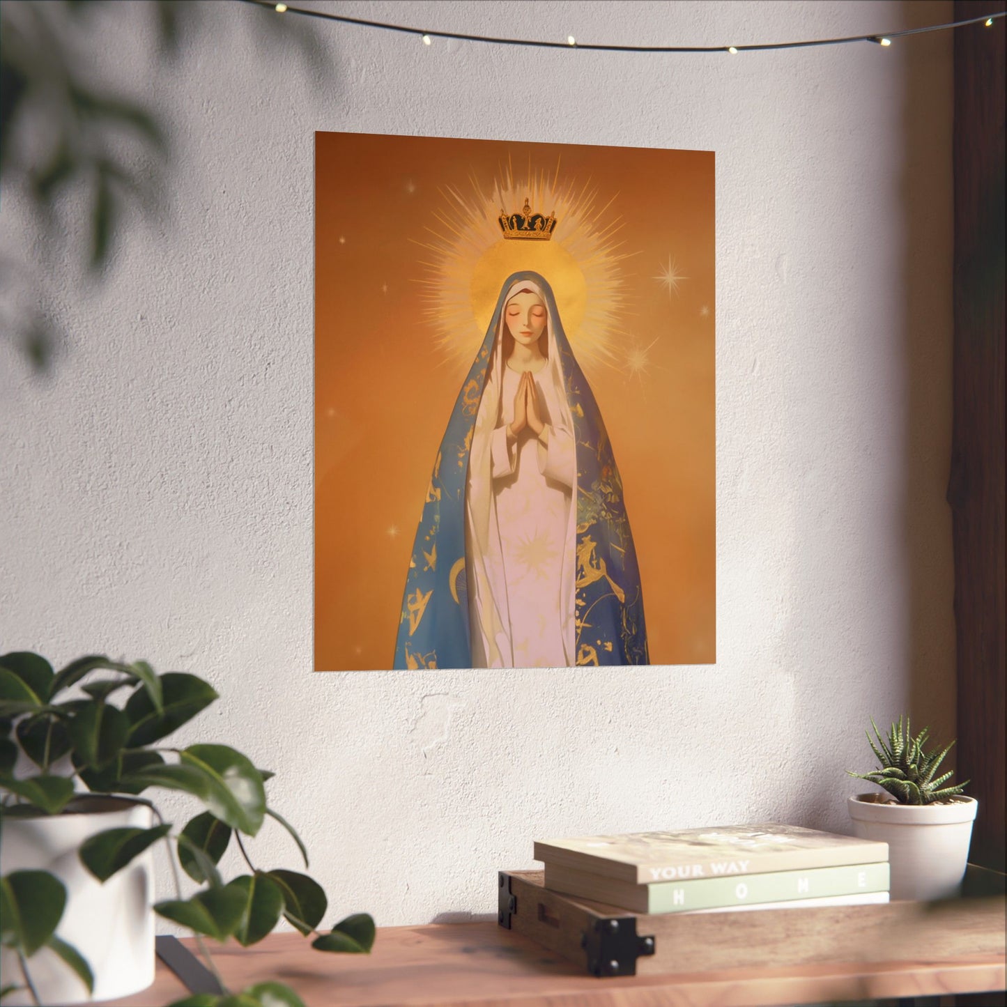Eternal Glory : Mary's Coronation in Heaven - Sanctified Souls Print - Multiple Sizes - Premium Posters - Catholic Art - Christian